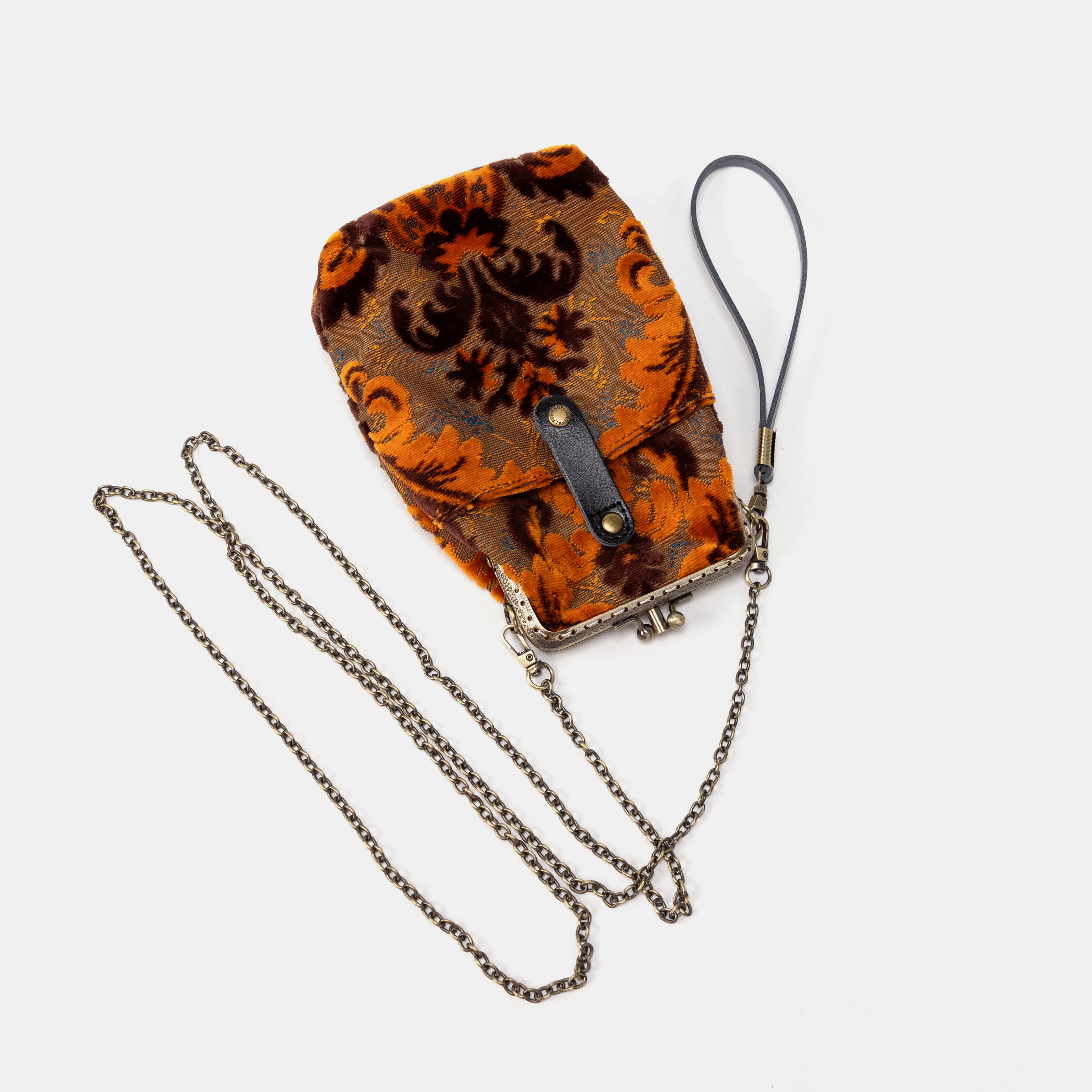 Burnout Velvet Revival Sienna Carpet Phone Case Carpetbag of America with chain