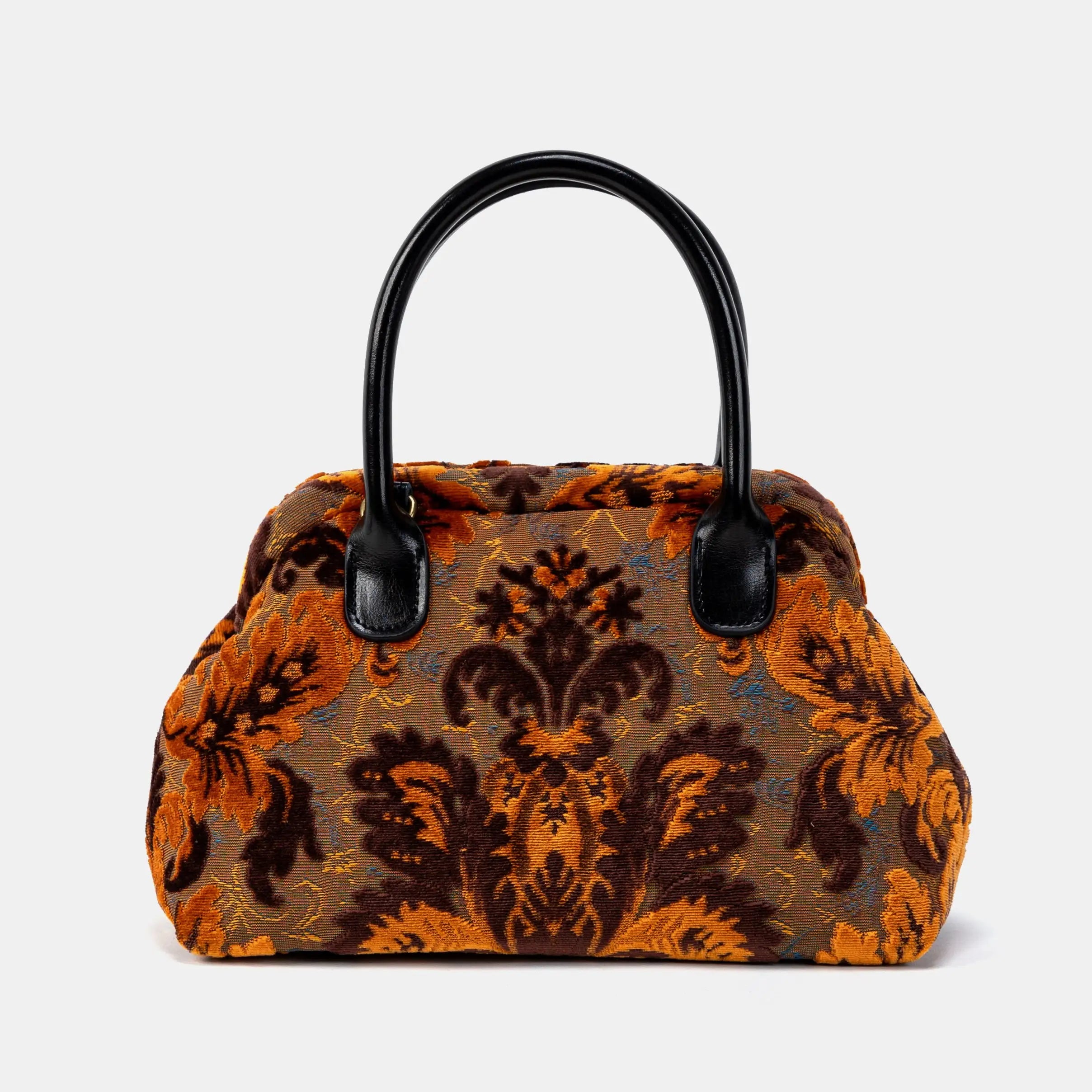 Burnout Velvet Revival Sienna Carpet Satchel Carpetbag of America main