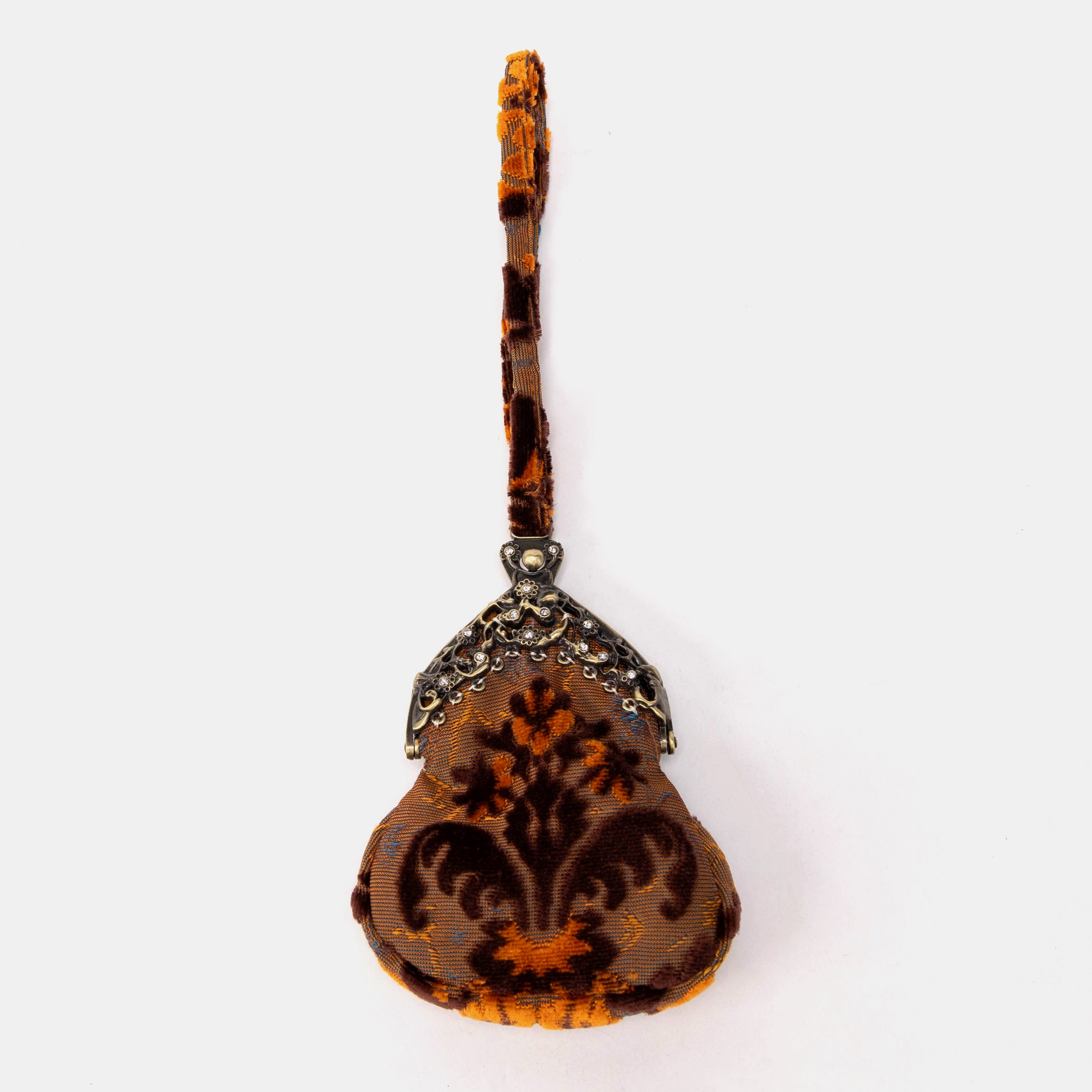 Burnout Velvet Revival Sienna Chatelaine Purse Wristlet Bag of America FRONT
