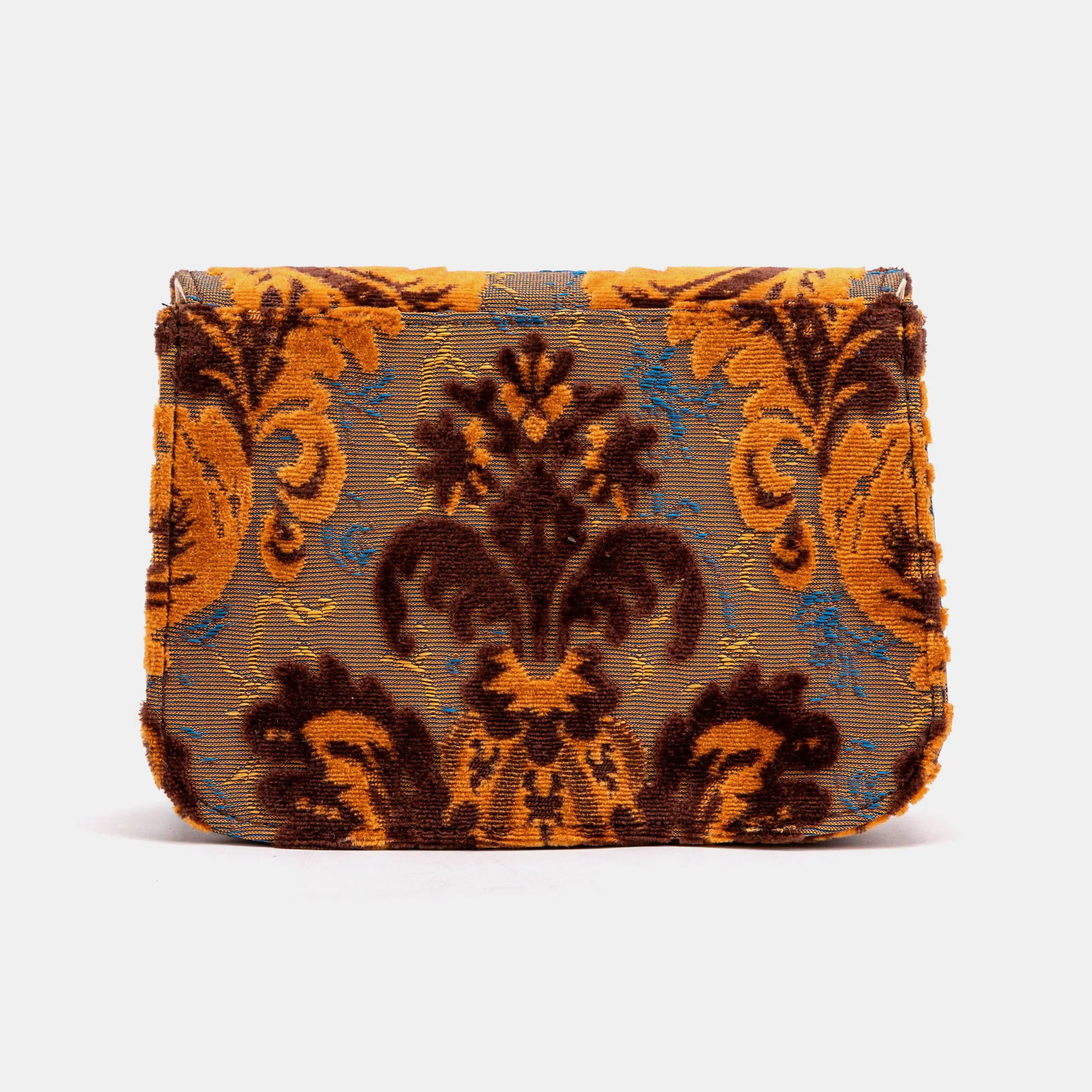 Burnout Velvet Revival Sienna Flap Crossbody Bag of America back