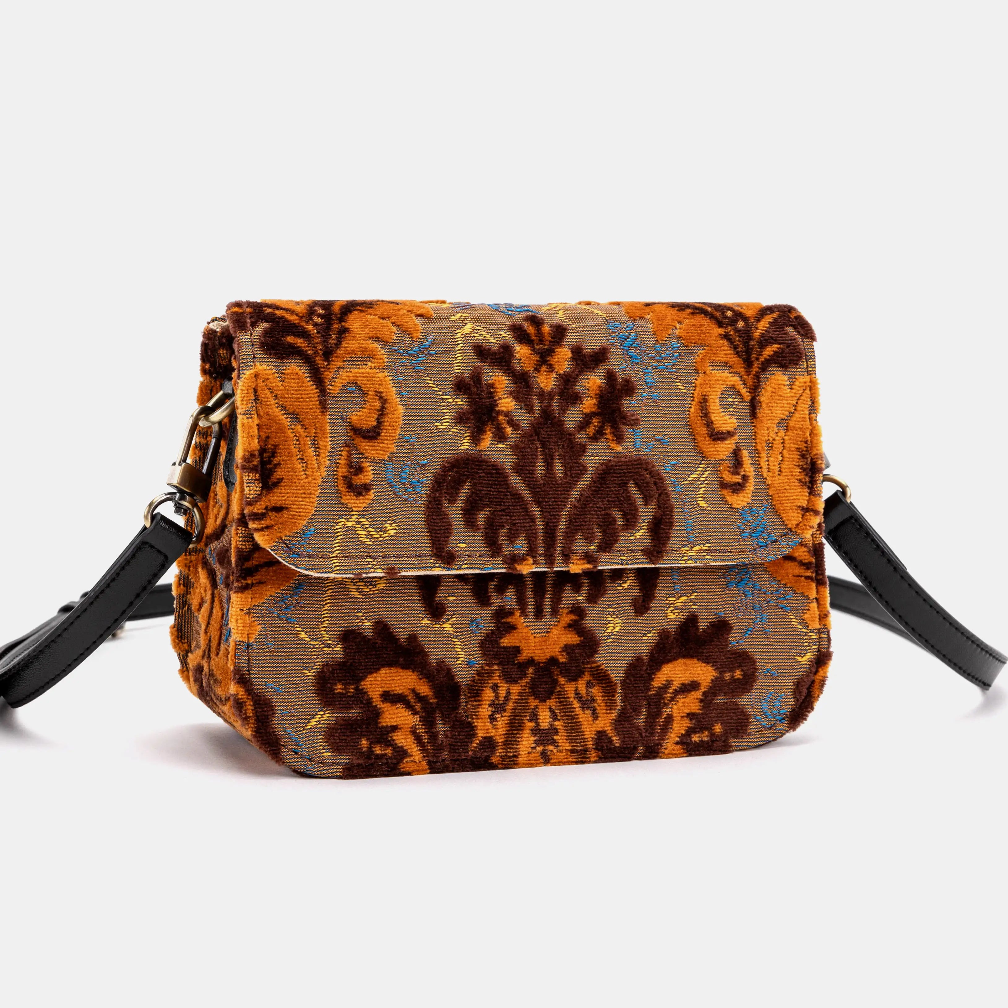 Burnout Velvet Revival Sienna Flap Crossbody Bag of America main