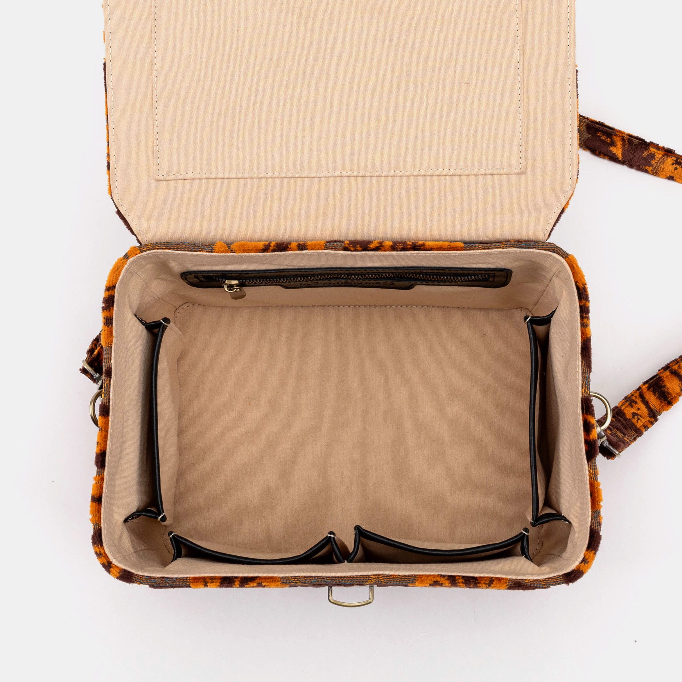 Burnout Velvet Revival Sienna Josephine Large Train Case of America inside organizers