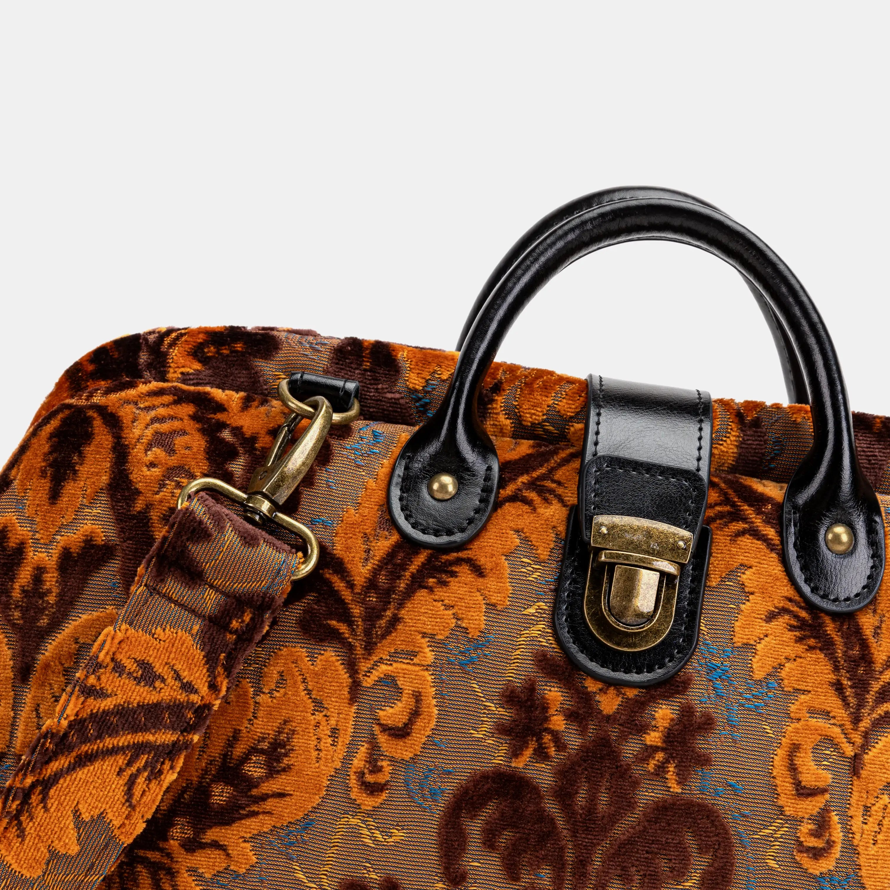 Burnout Velvet Revival Sienna Laptop Work Bag of America handle