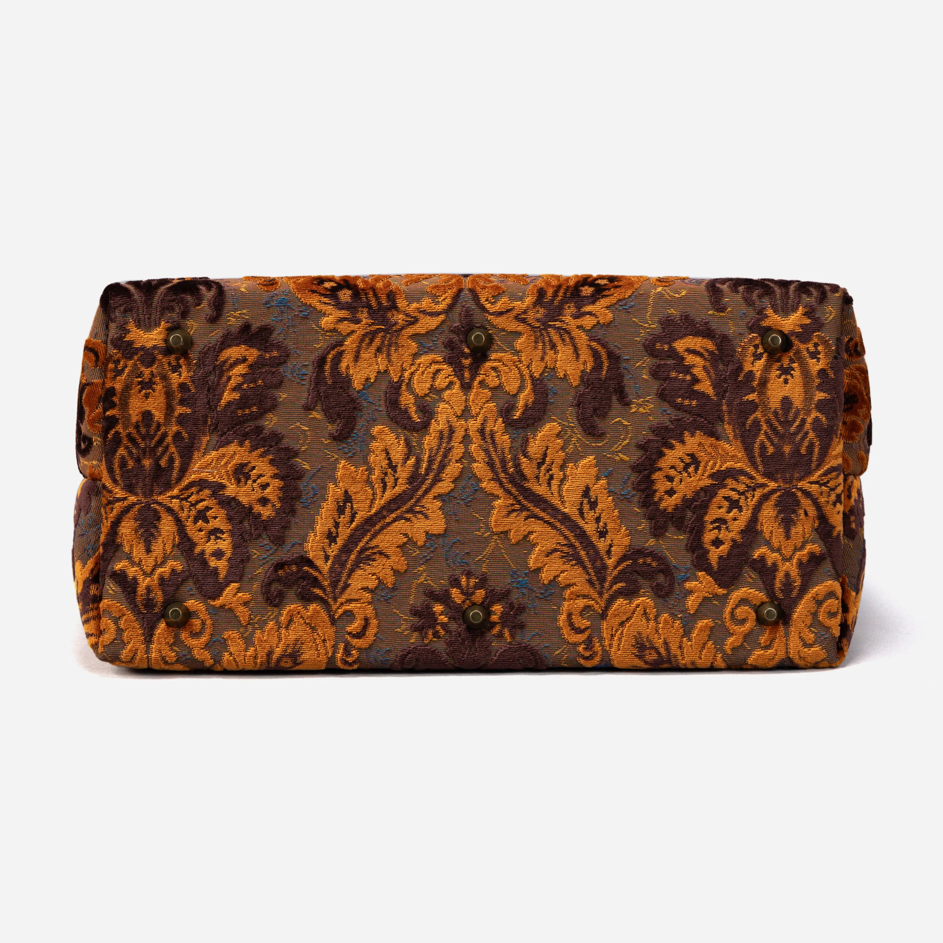 Burnout Velvet Revival sienna Mary Poppins Weekender Carpetbag bottom