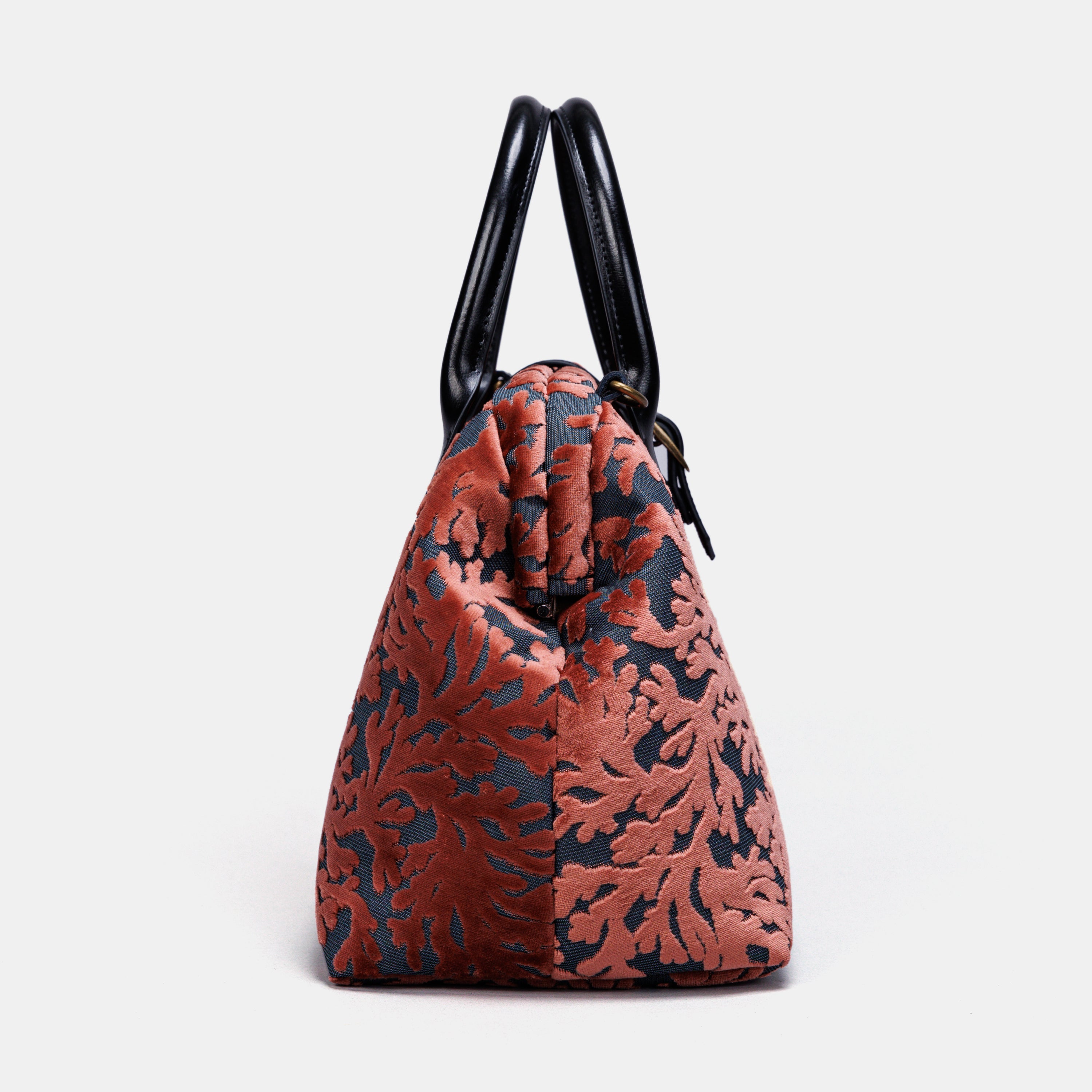St Tropez Scuba Coral Carpet Handbag Purse carpet bag MCW Handmade of America side