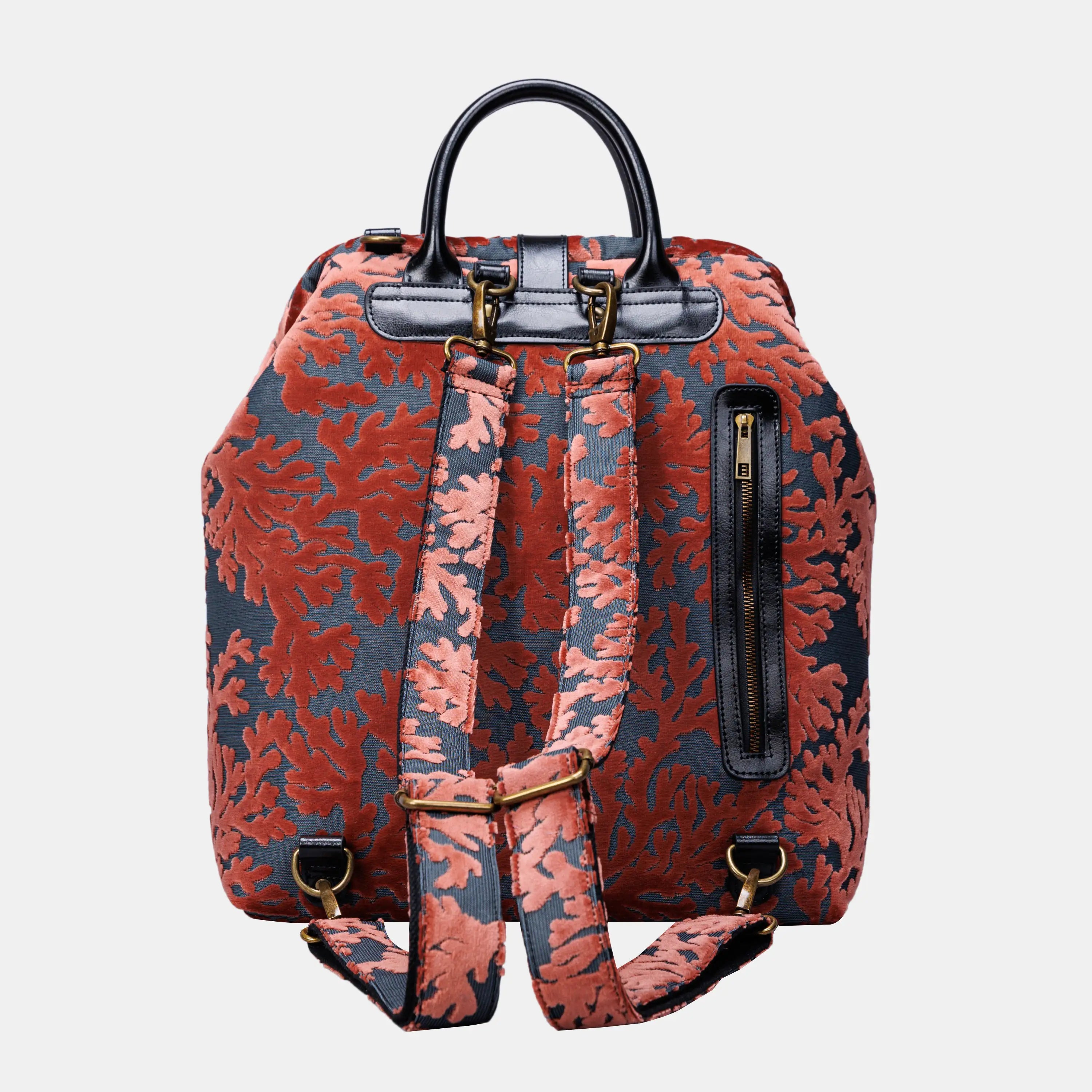 St Tropez Scuba Coral Carpet Laptop Backpack Carpetbag of America back