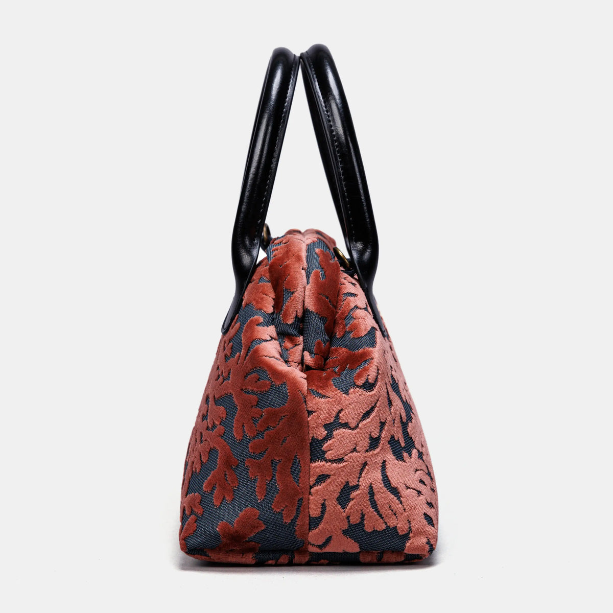 St Tropez Scuba Coral Carpet Satchel carpet bag MCW Handmade of America side
