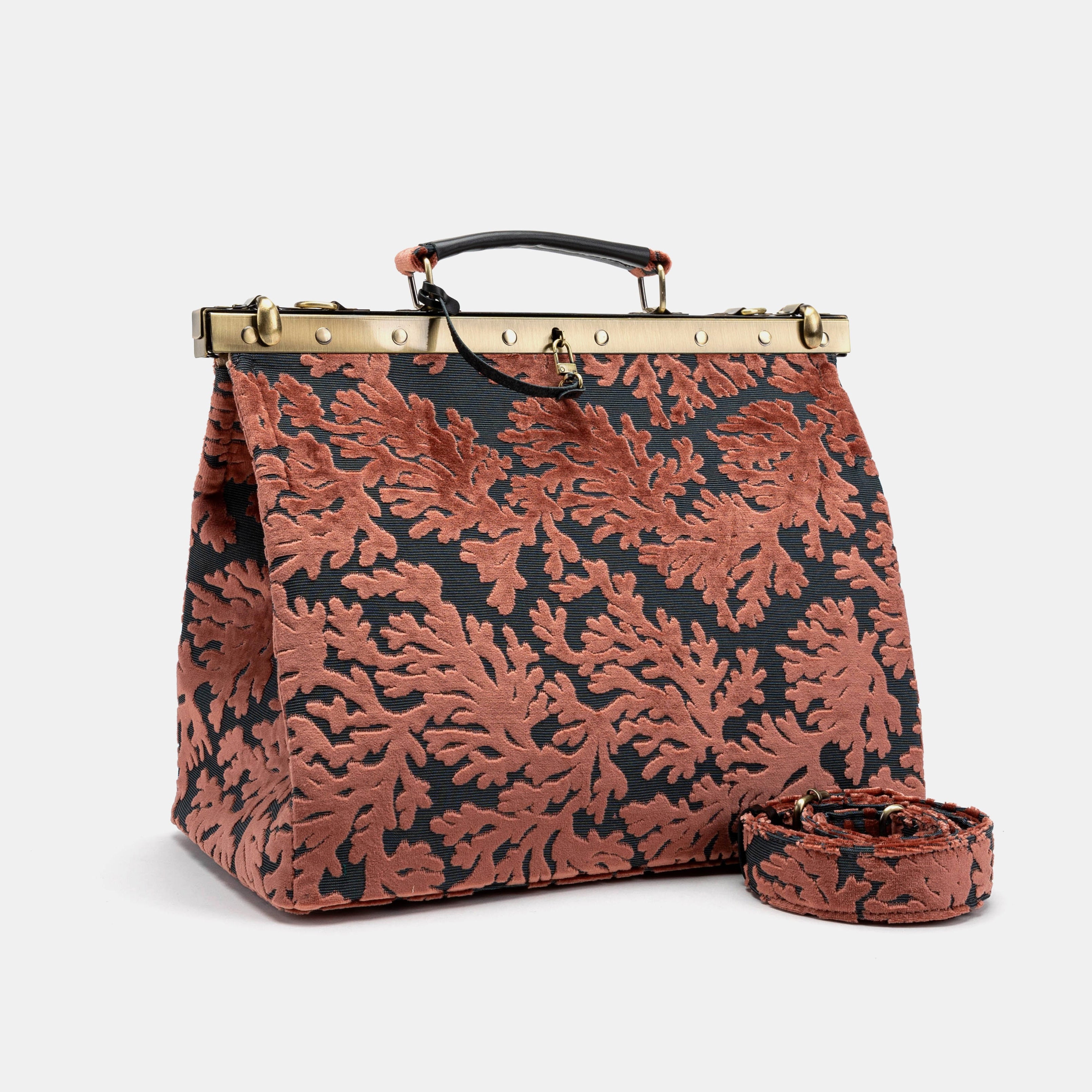 Burnout Velvet St Tropez Scuba Coral Celine Carpet Gladstone Bag of America main