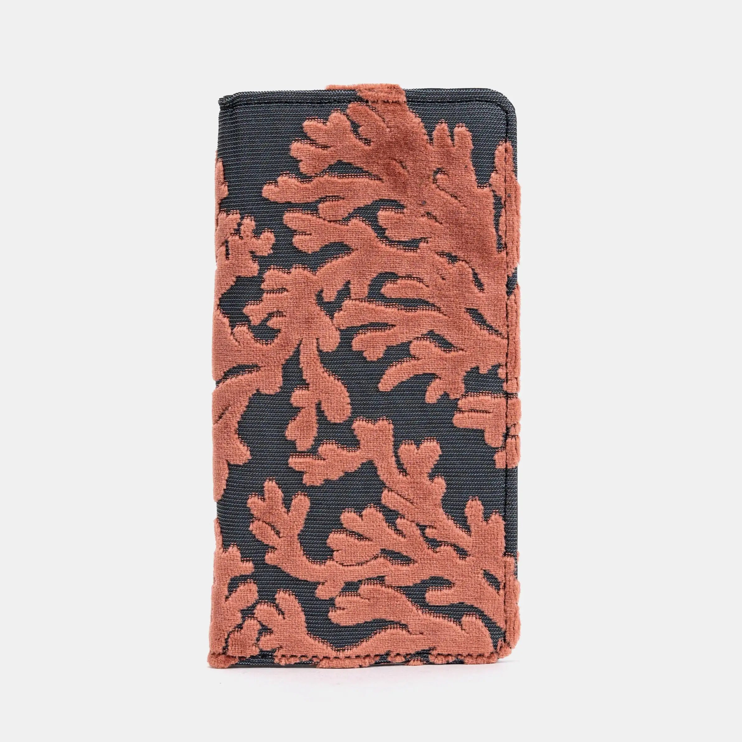 Burnout Velvet St Tropez Scuba Coral Checkbook Cover  of America primary