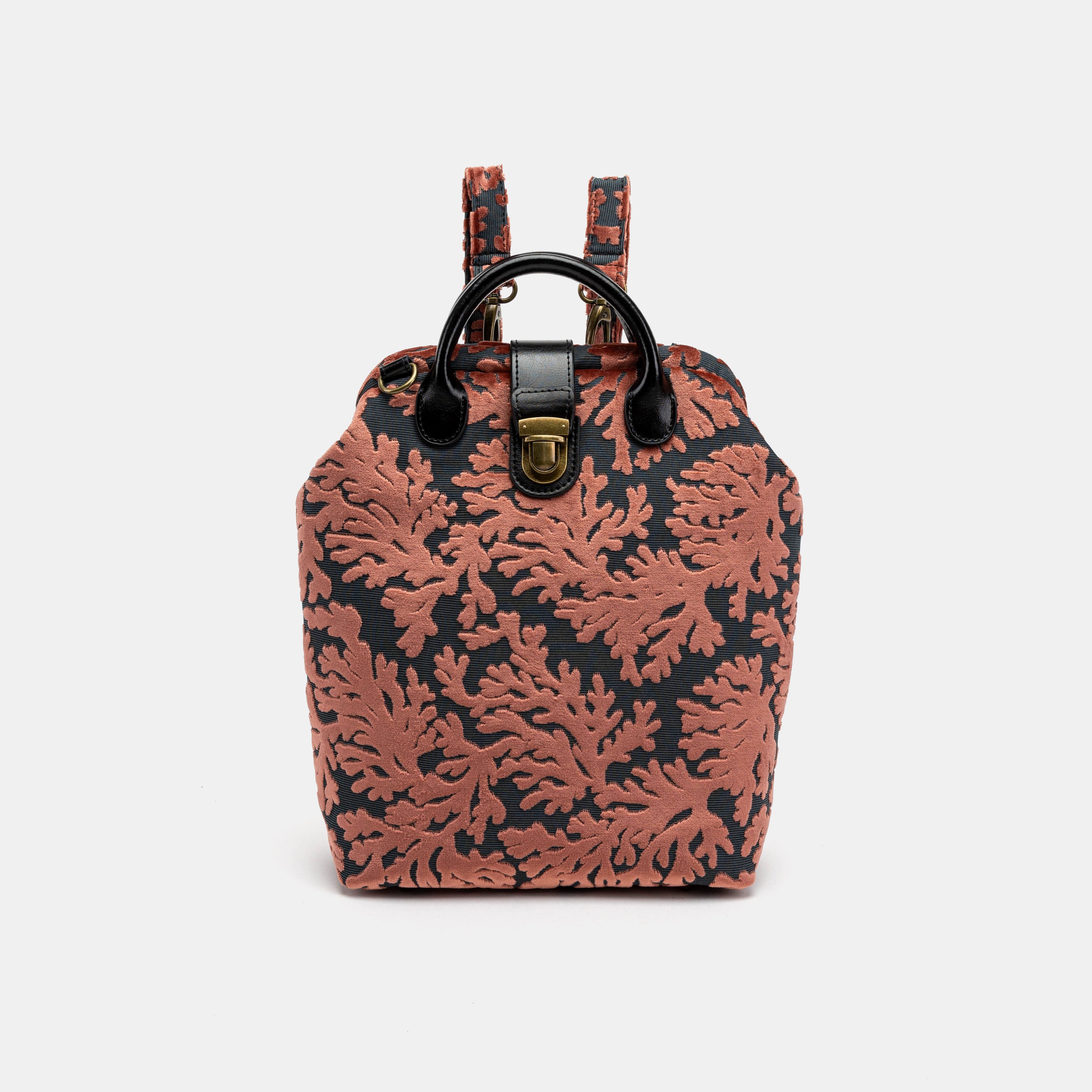 Burnout Velvet St Tropez Scuba Coral Everyday Backpack of America front