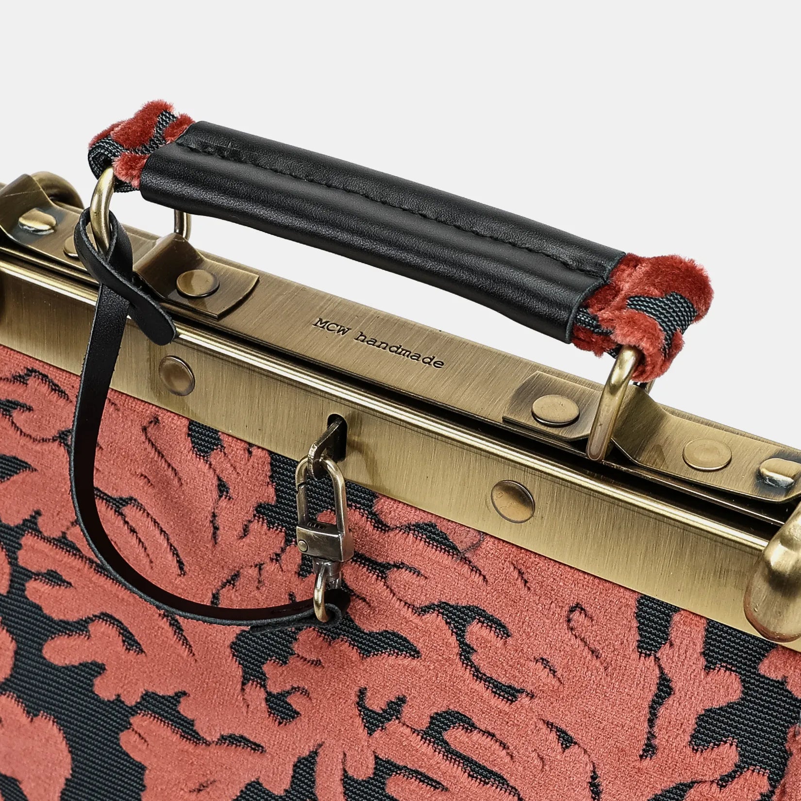 Burnout velvet St Tropez Scuba Coral Helena Carpet Gladstone Backpack of America handle