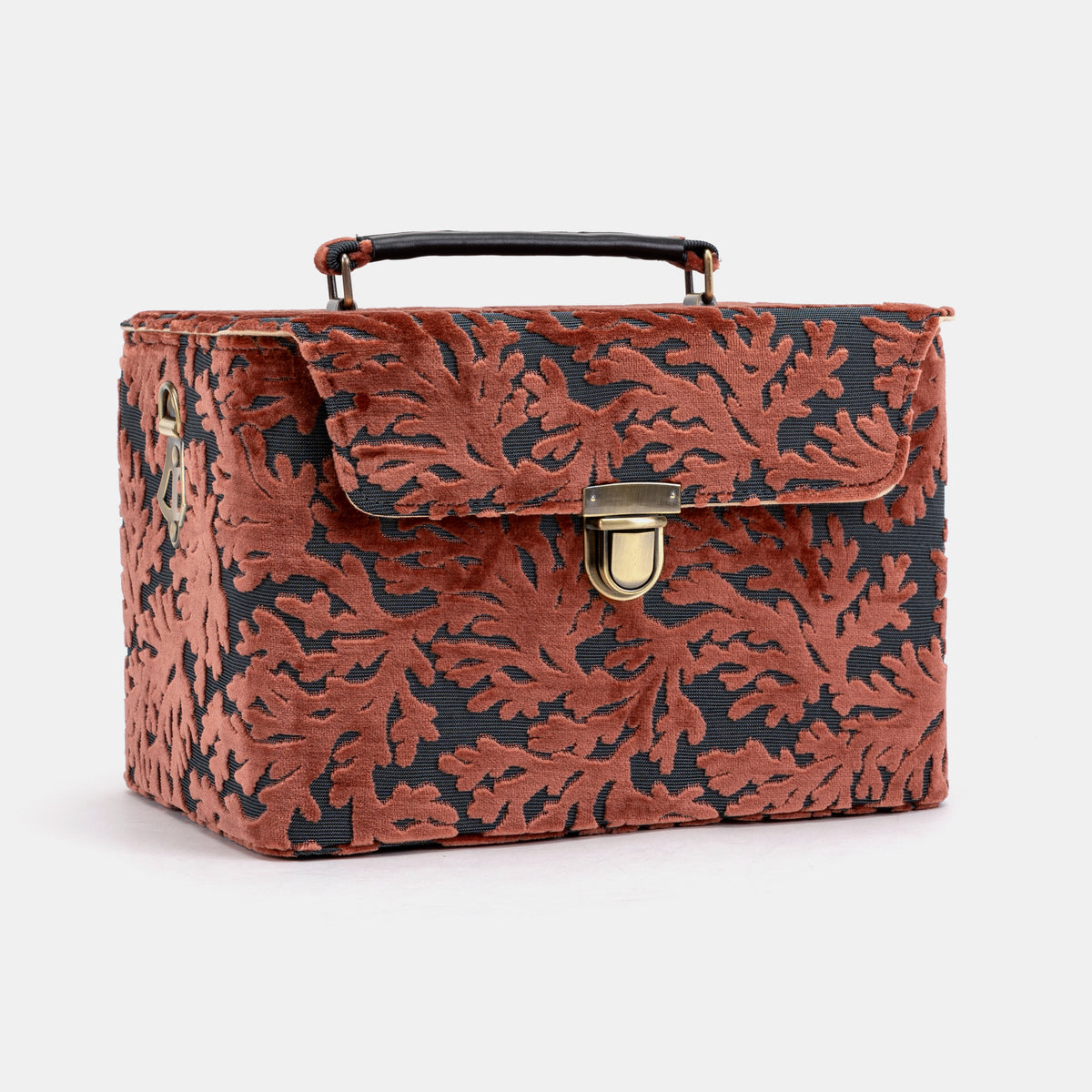 Burnout Velvet St Tropez Scuba Coral Josephine Large Train Case primary
