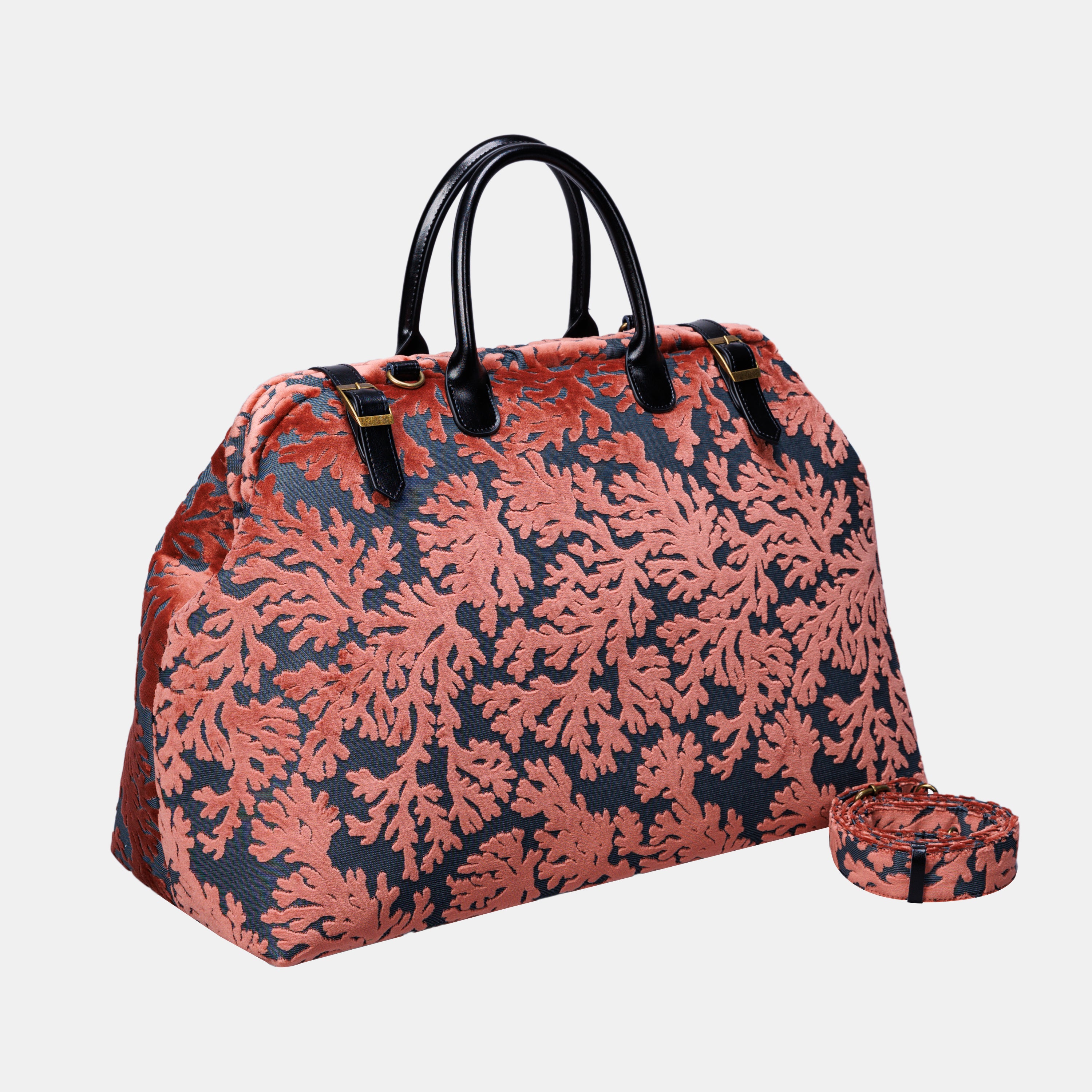 St Tropez Scuba Coral Large Carpetbag   of America with shoulder strap