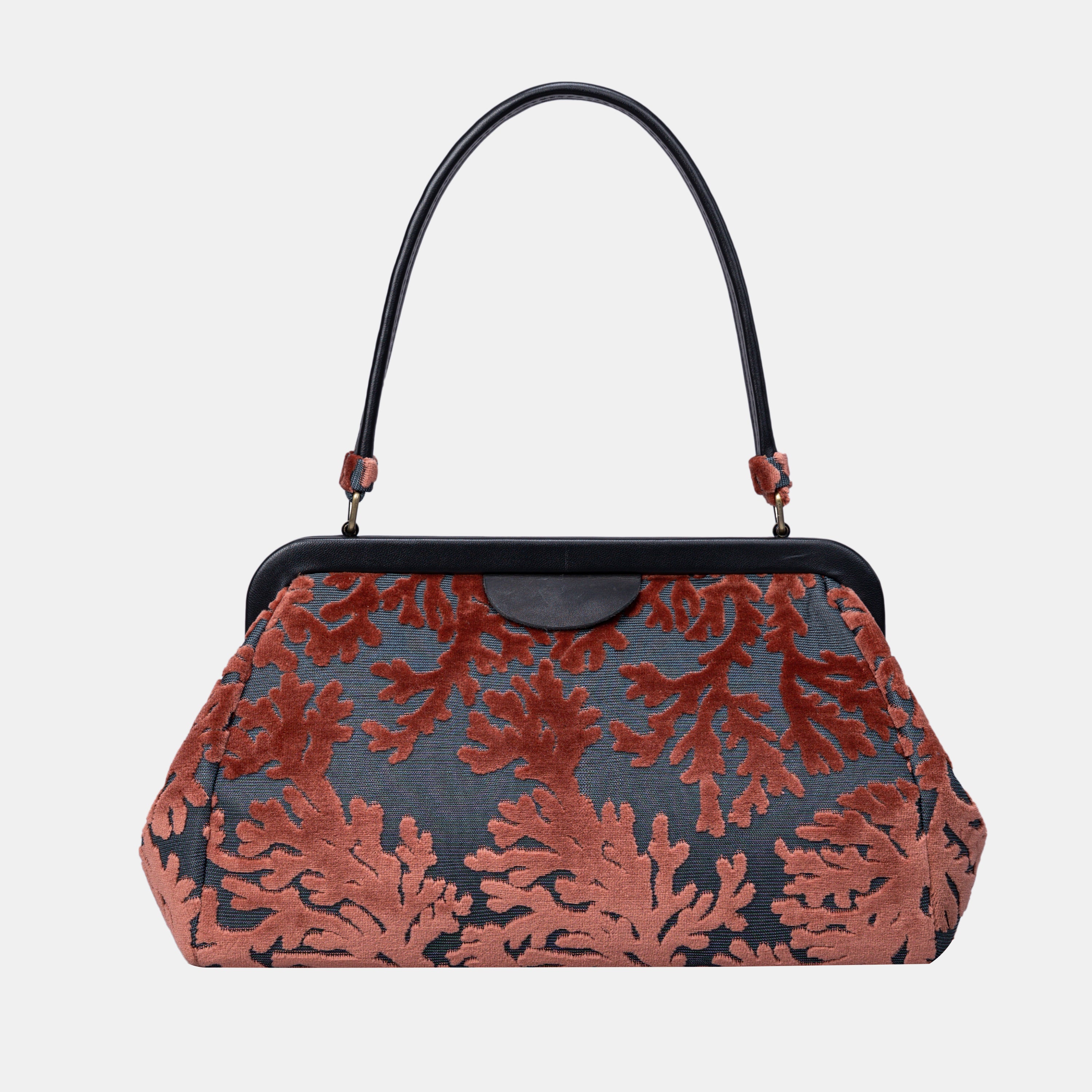 Burnout Velvet St Tropez Scuba Coral Shoulder Bag main