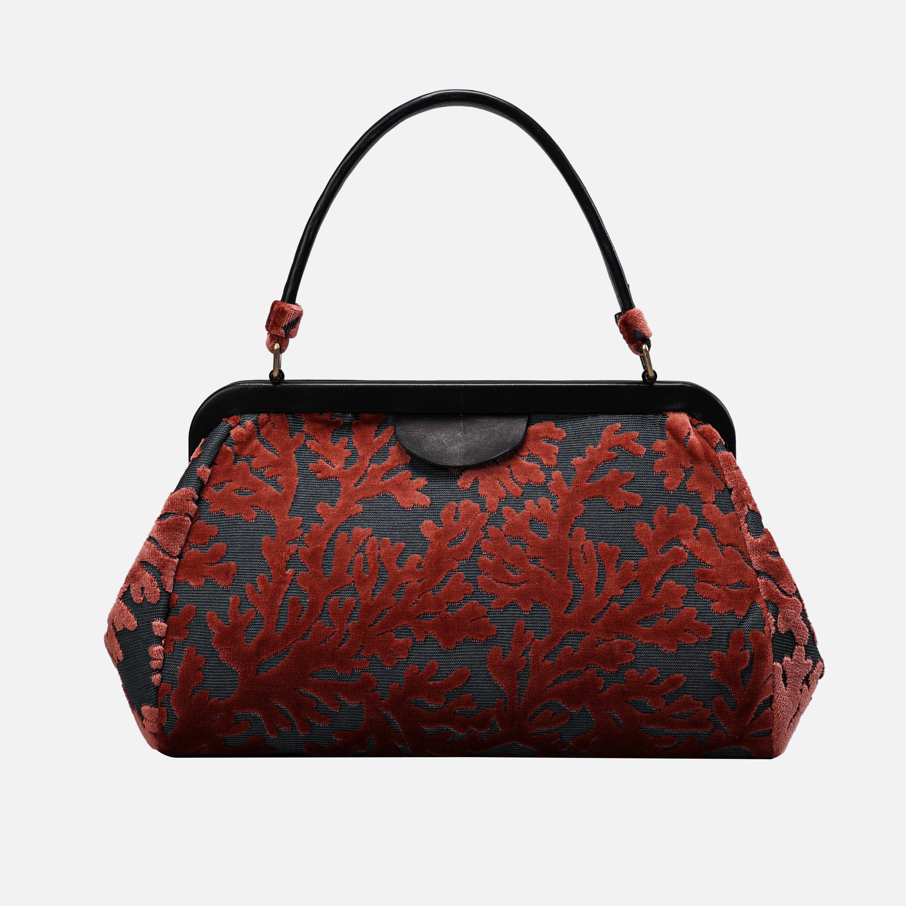 St Tropez Scuba Coral Top Handle Purse carpet bag of America overview