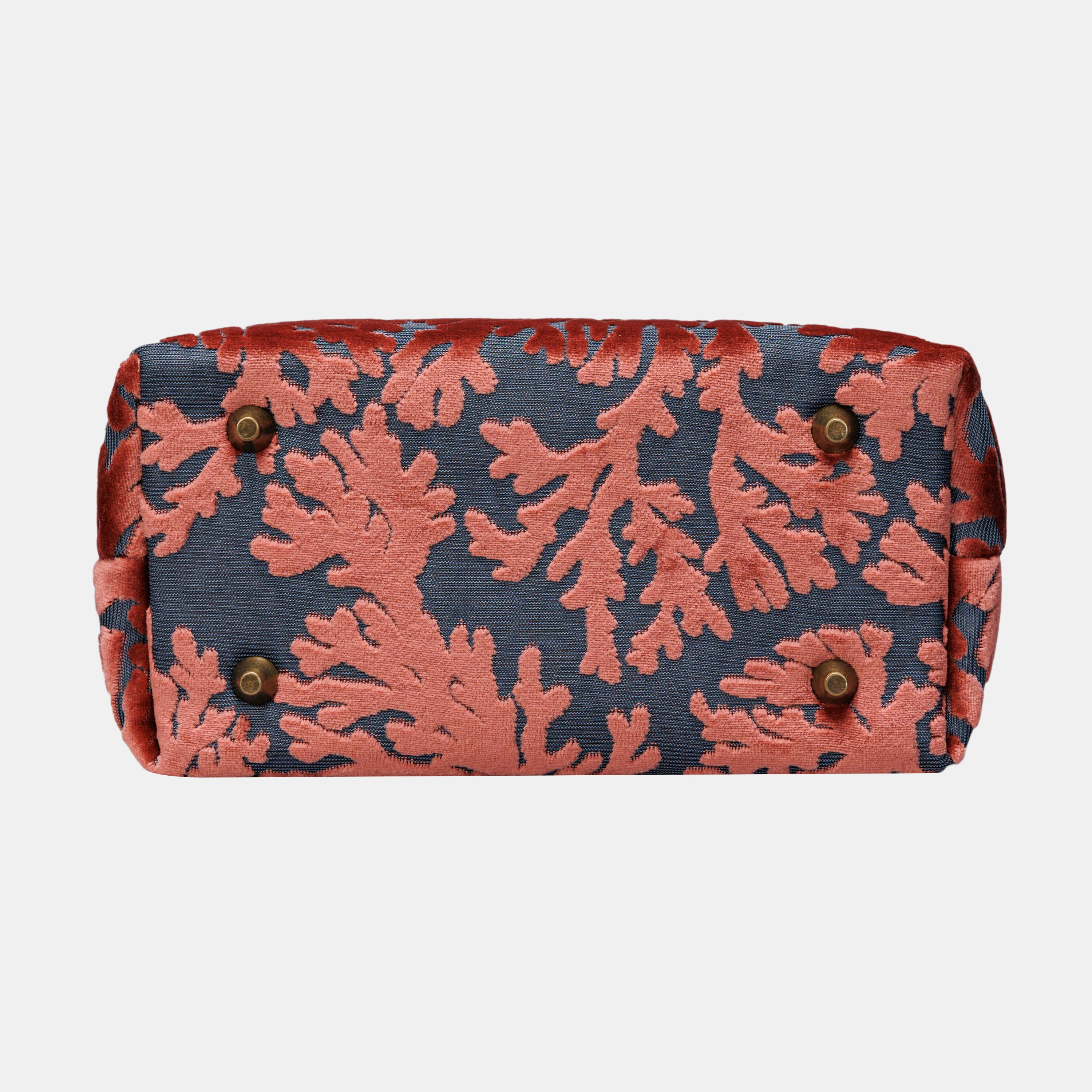 St Tropez Scuba Coral Tuck Lock Carpet Satchel carpet bag MCW Handmade of America bottom