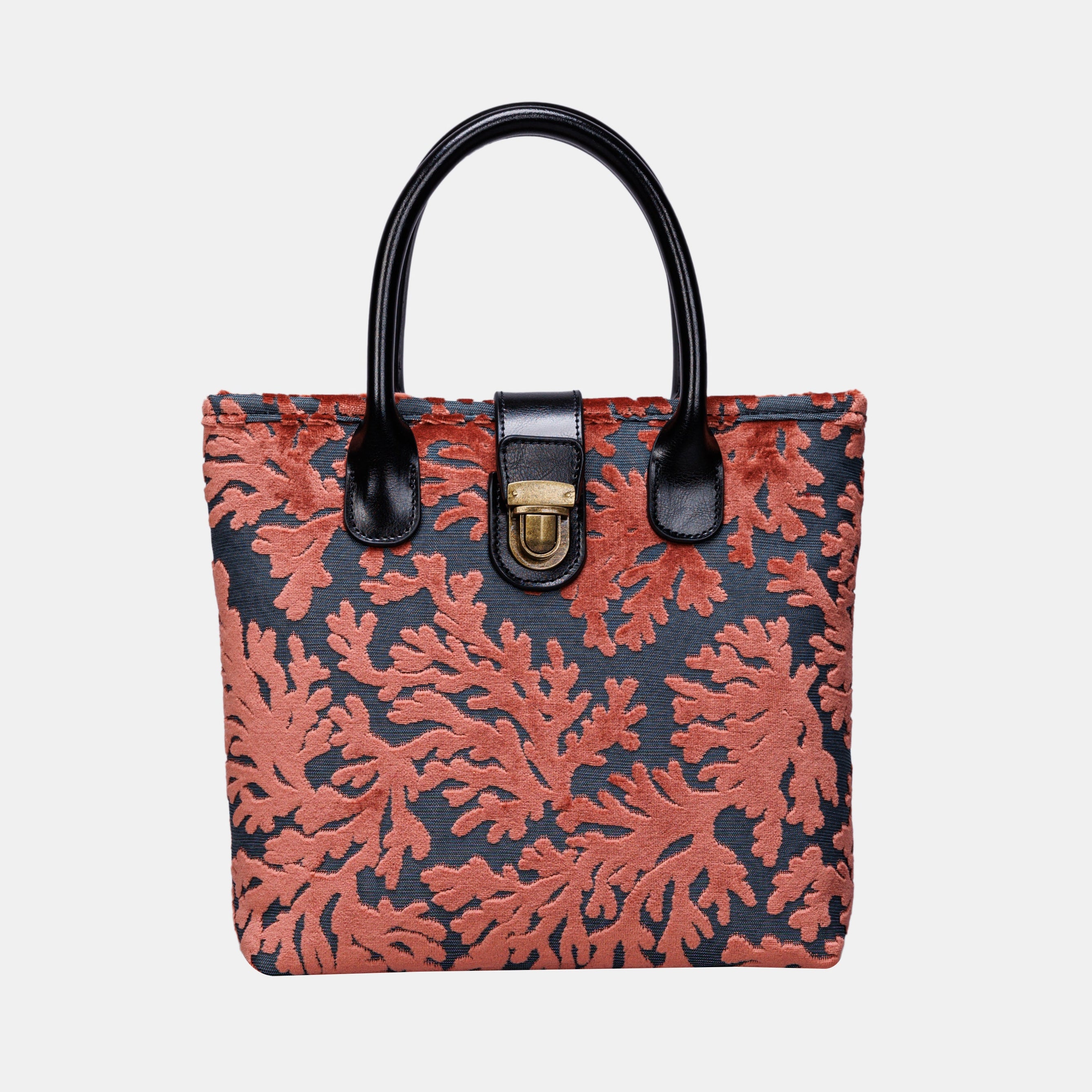 St Tropez Scuba Coral Tuck Lock Carpet Satchel carpet bag MCW Handmade of America main