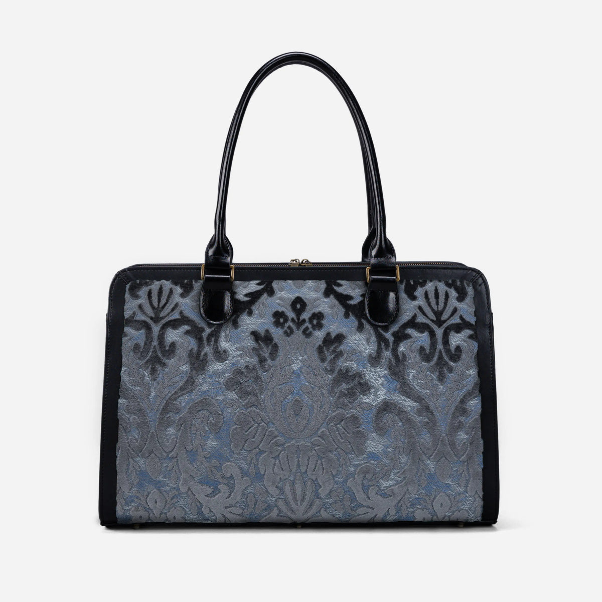 Burnout Velvet Steel Blue Business Tote of America front