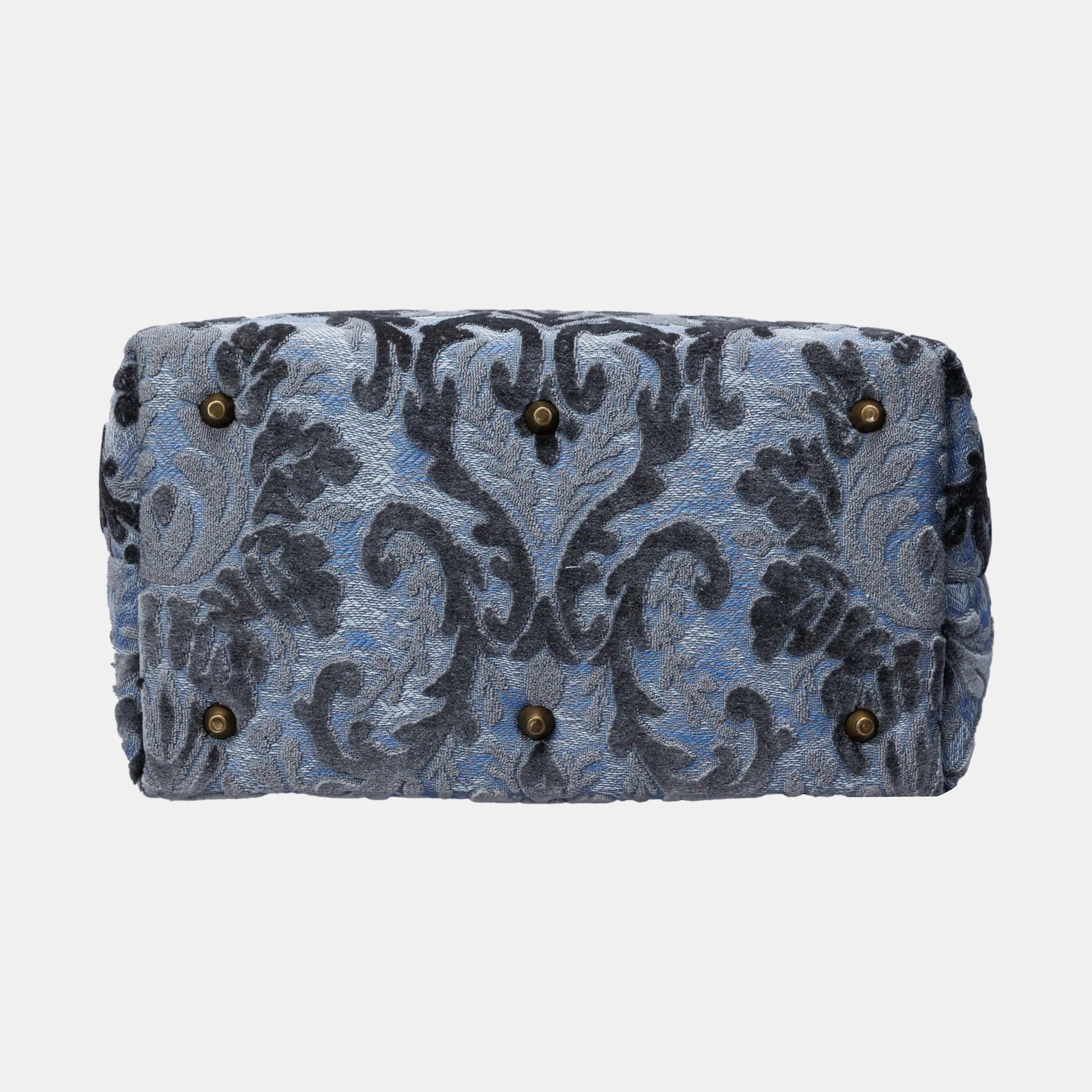 Burnout Velvet Steel Blue Carpet Laptop Backpack of America bottom