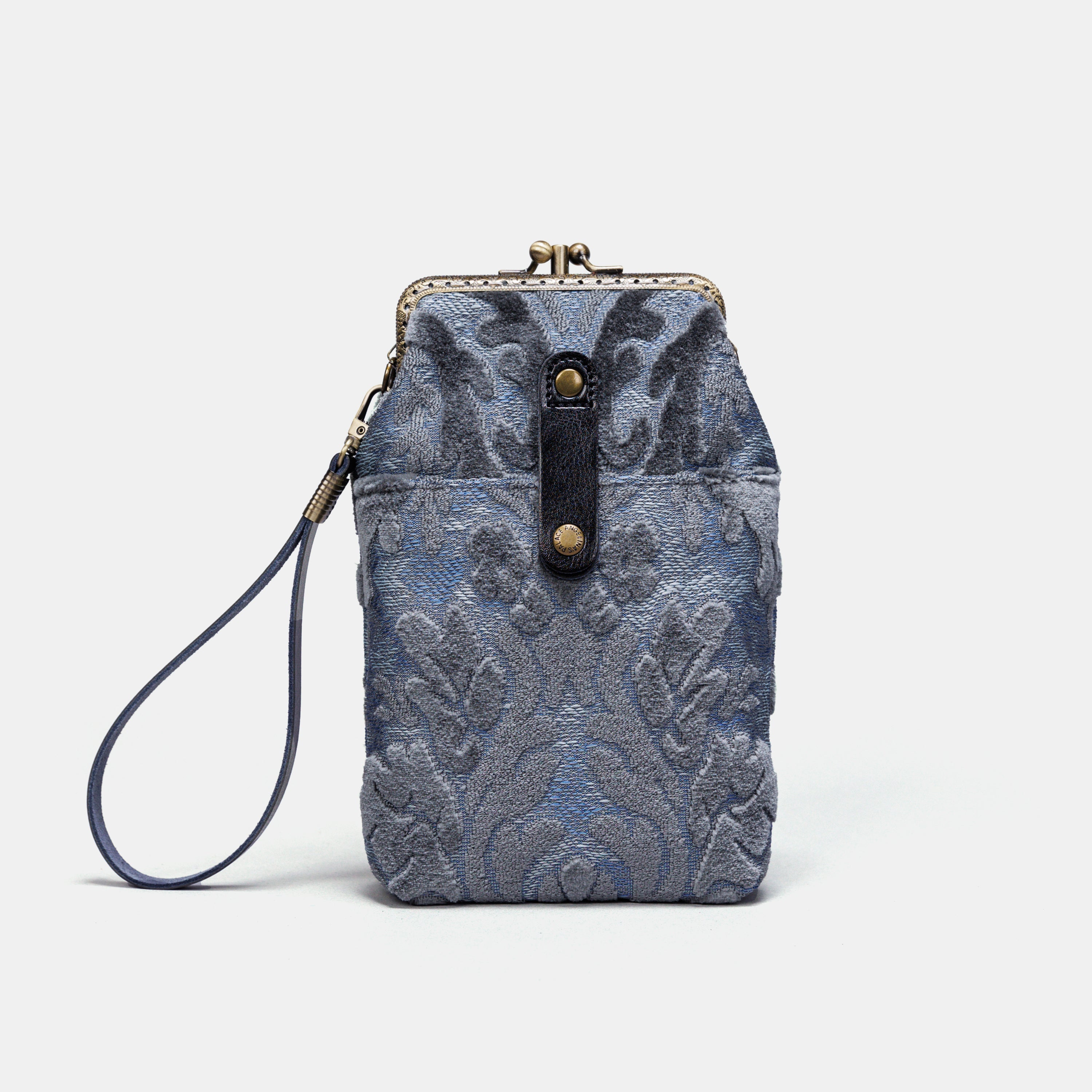 Burnout Velvet Steel Blue Carpet Phone Case Carpetbag of America front