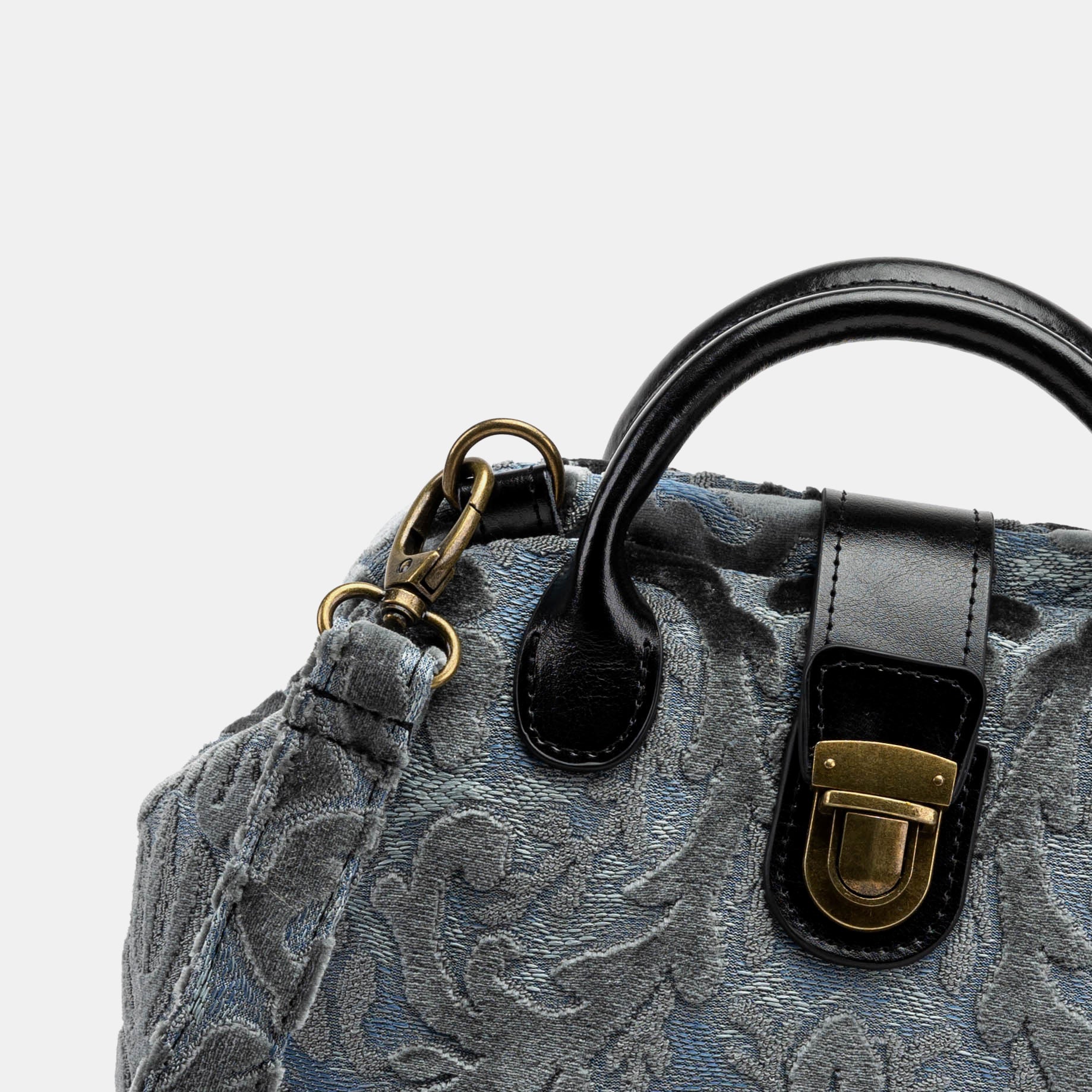 Burnout Velvet Steel Blue Everyday Backpack of America detail