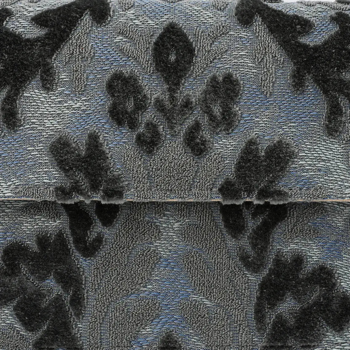 Burnout Velvet Steel Blue Flap Crossbody Bag carpet bag of America pattern