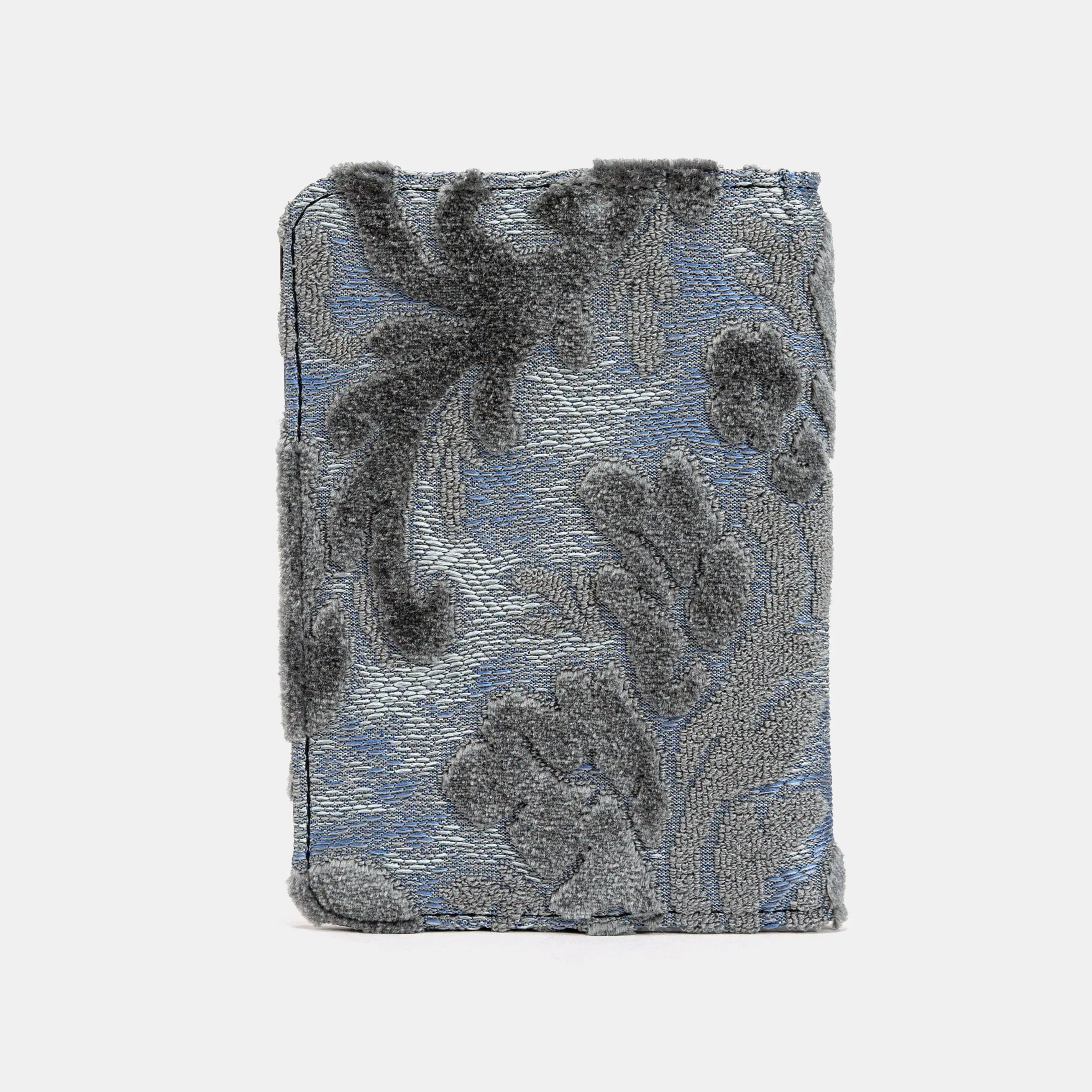 Burnout Velvet Steel Blue Passport Cover of America  back