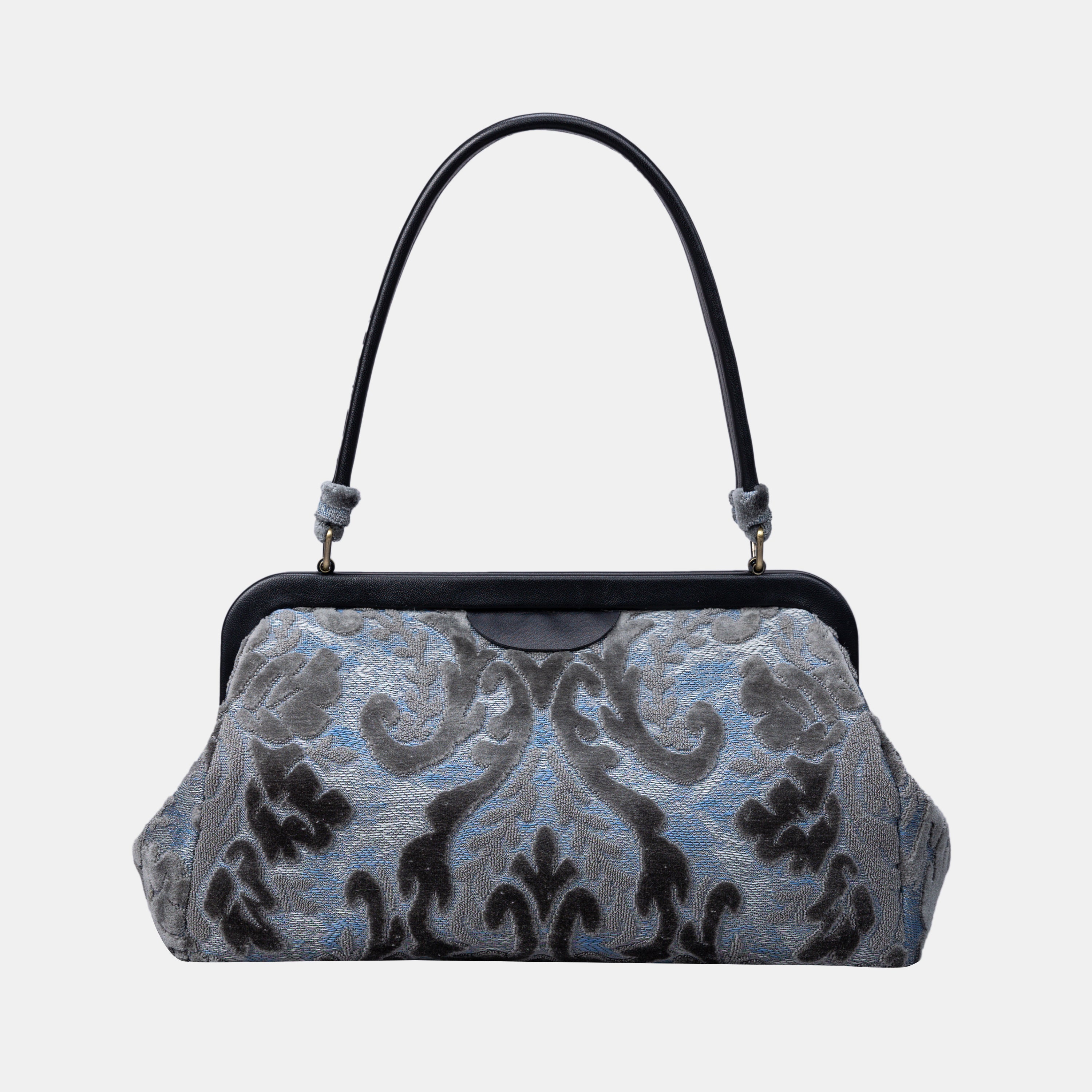 Burnout Velvet Steel Blue Shoulder Bag back