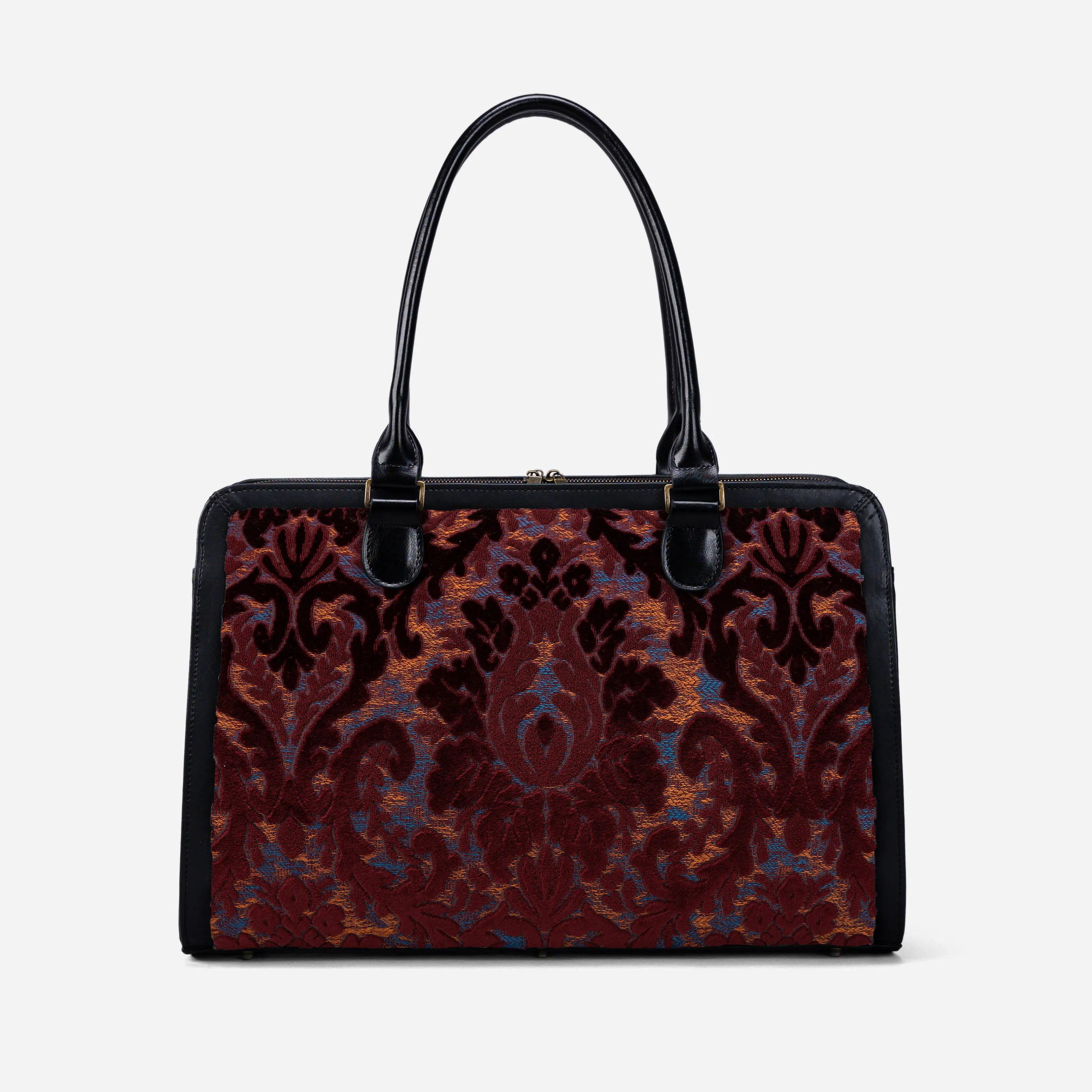 Burnout Velvet Wine Business Tote of America front