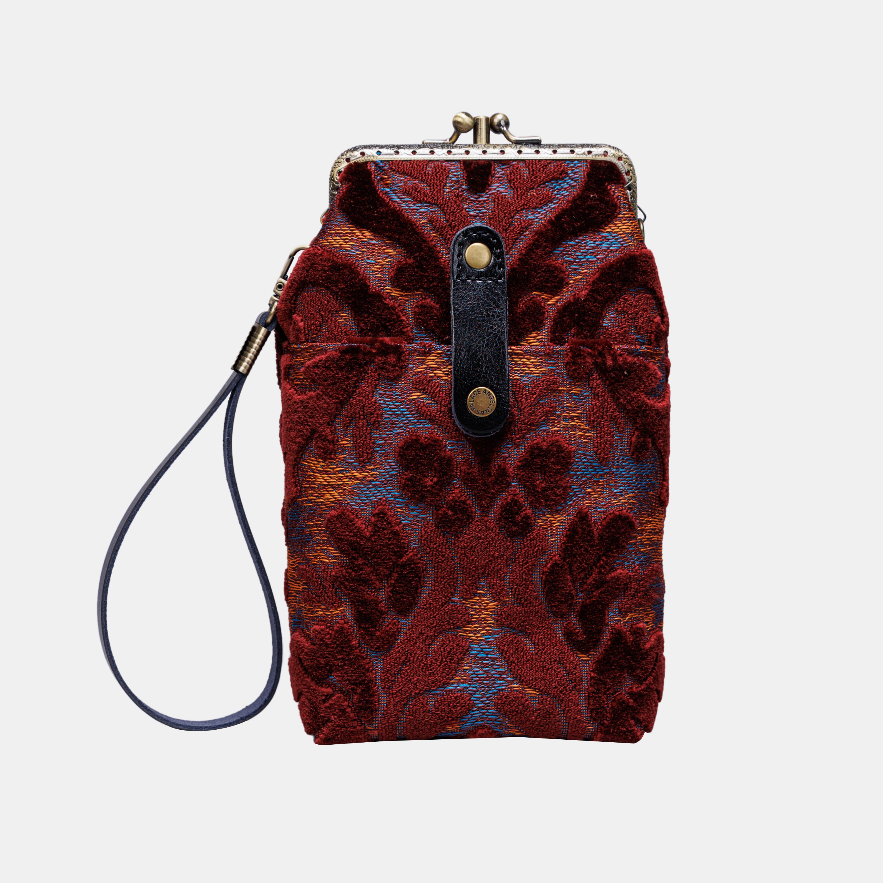 Burnout Velvet Wine Carpet Phone Case Carpetbag of America front