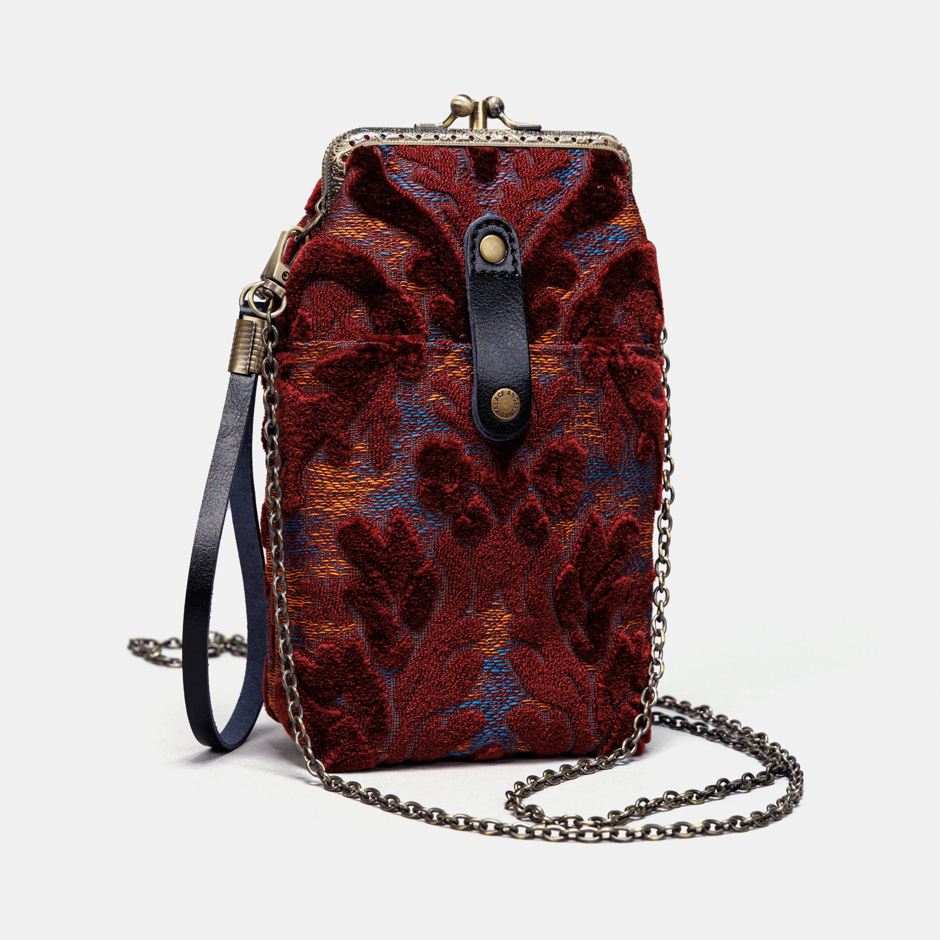 Burnout Velvet Wine Carpet Phone Case Carpetbag of America front side