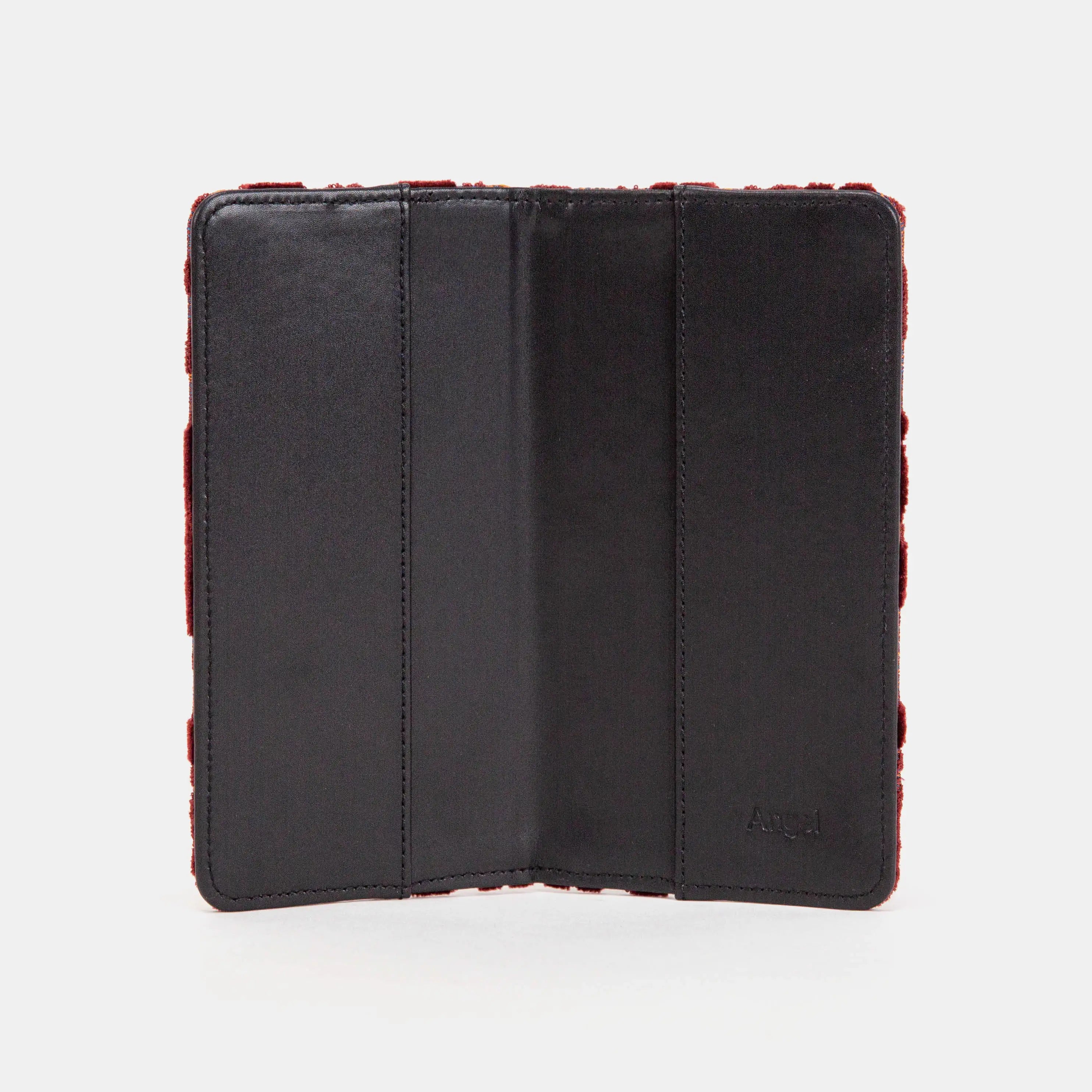 Burnout Velvet Wine Checkbook Cover of America inside