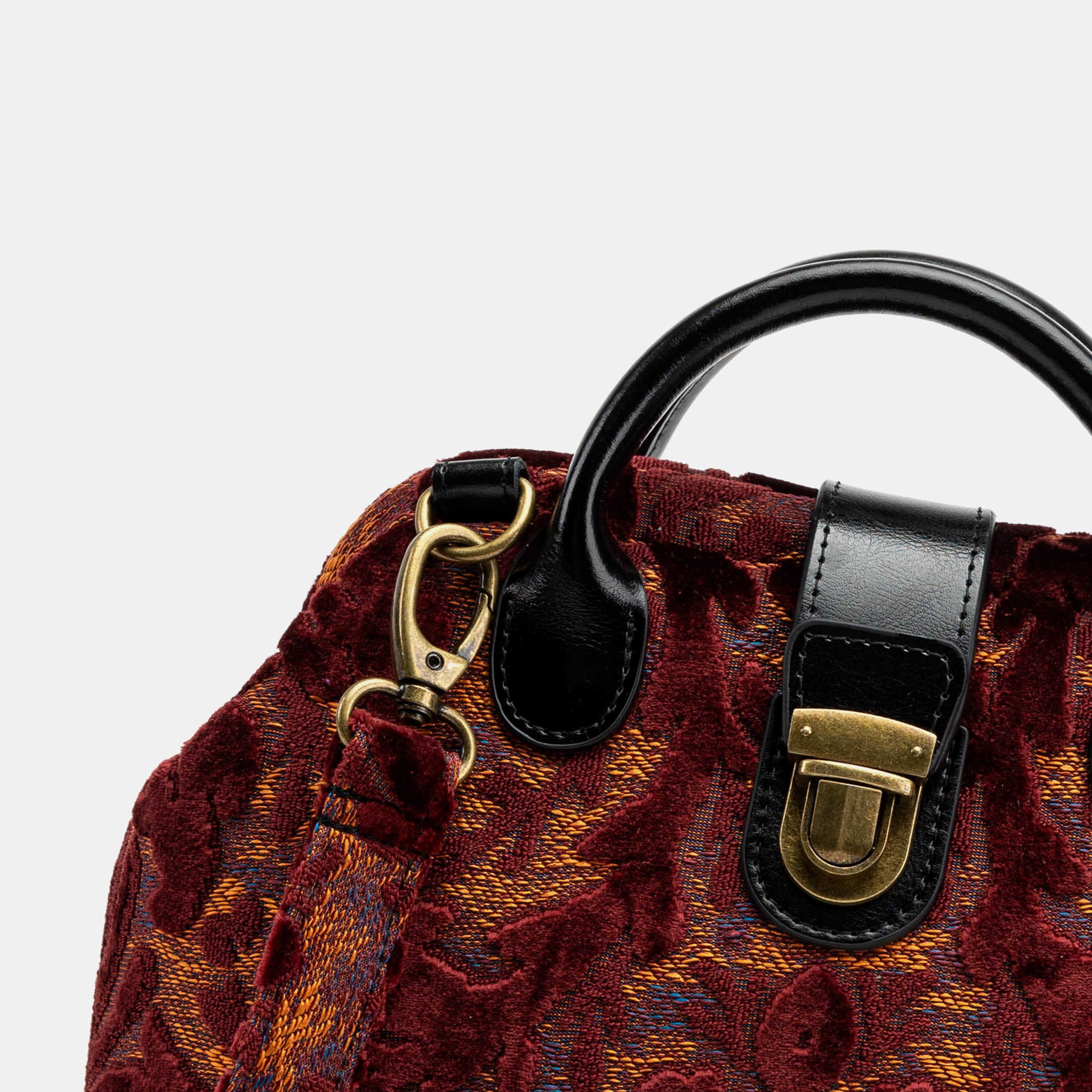 Burnout Velvet Wine Everyday Backpack of America detail