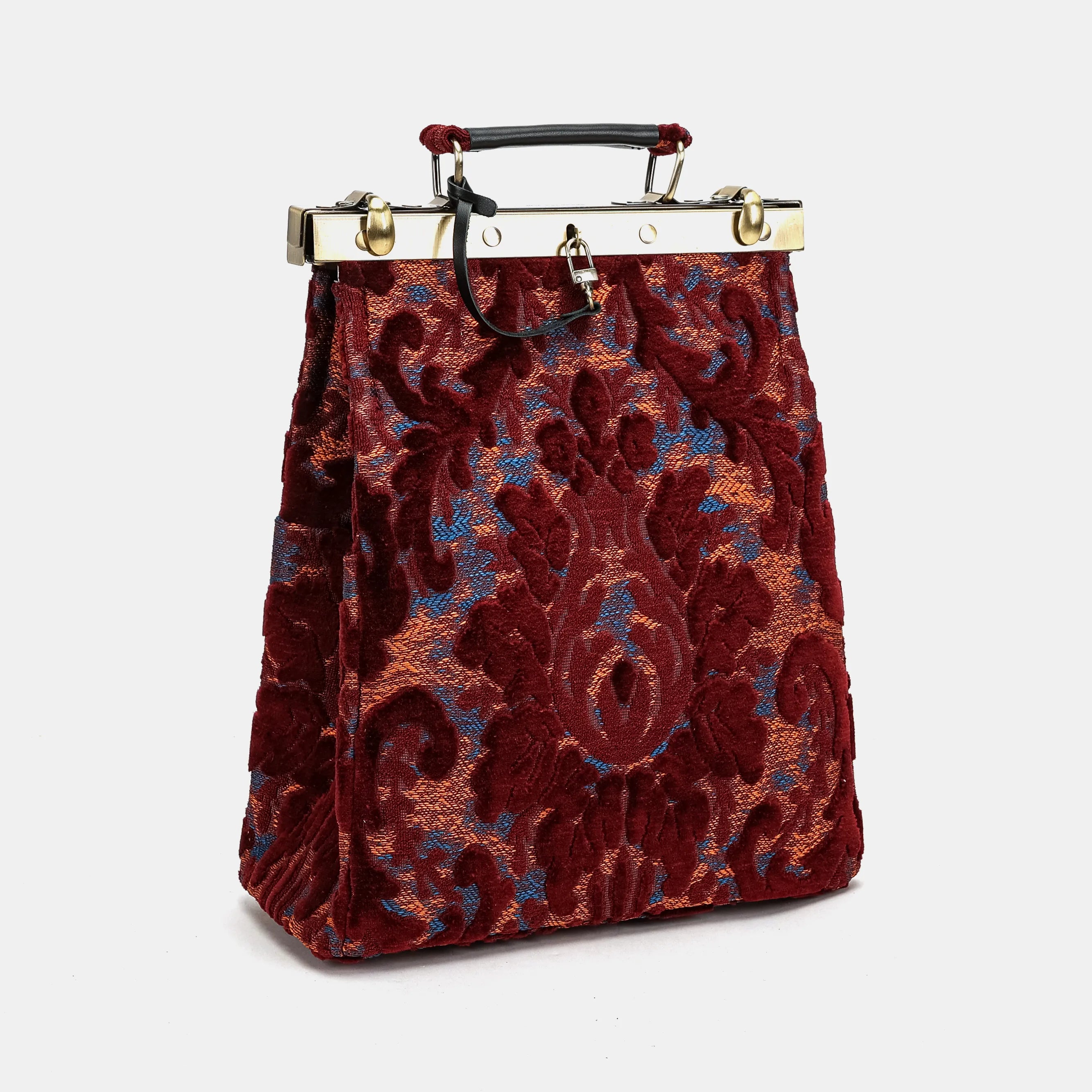 Burnout Velvet Orange Helena Carpet Gladstone Backpack of America side