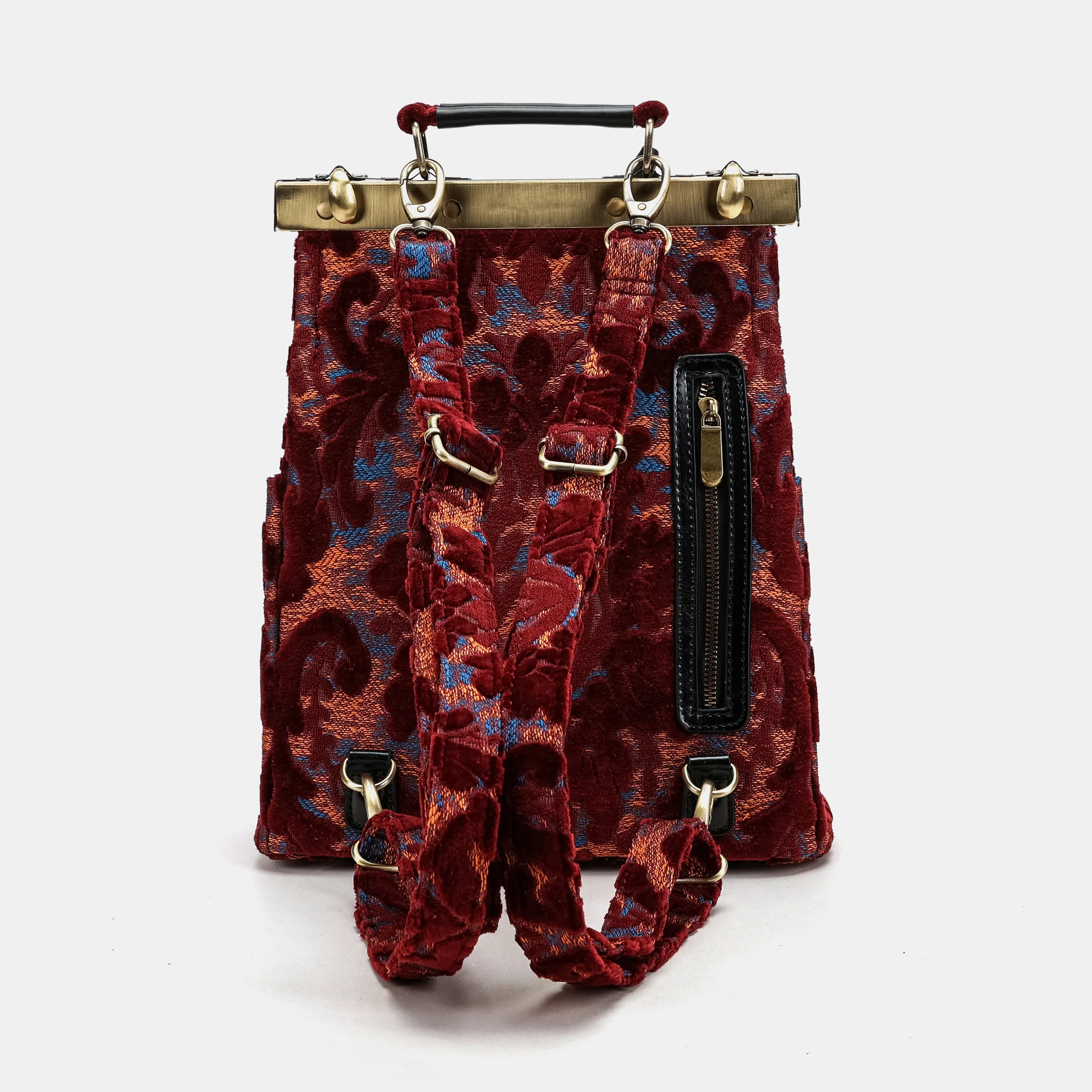 Burnout Velvet Orange Helena Carpet Gladstone Backpack of America back