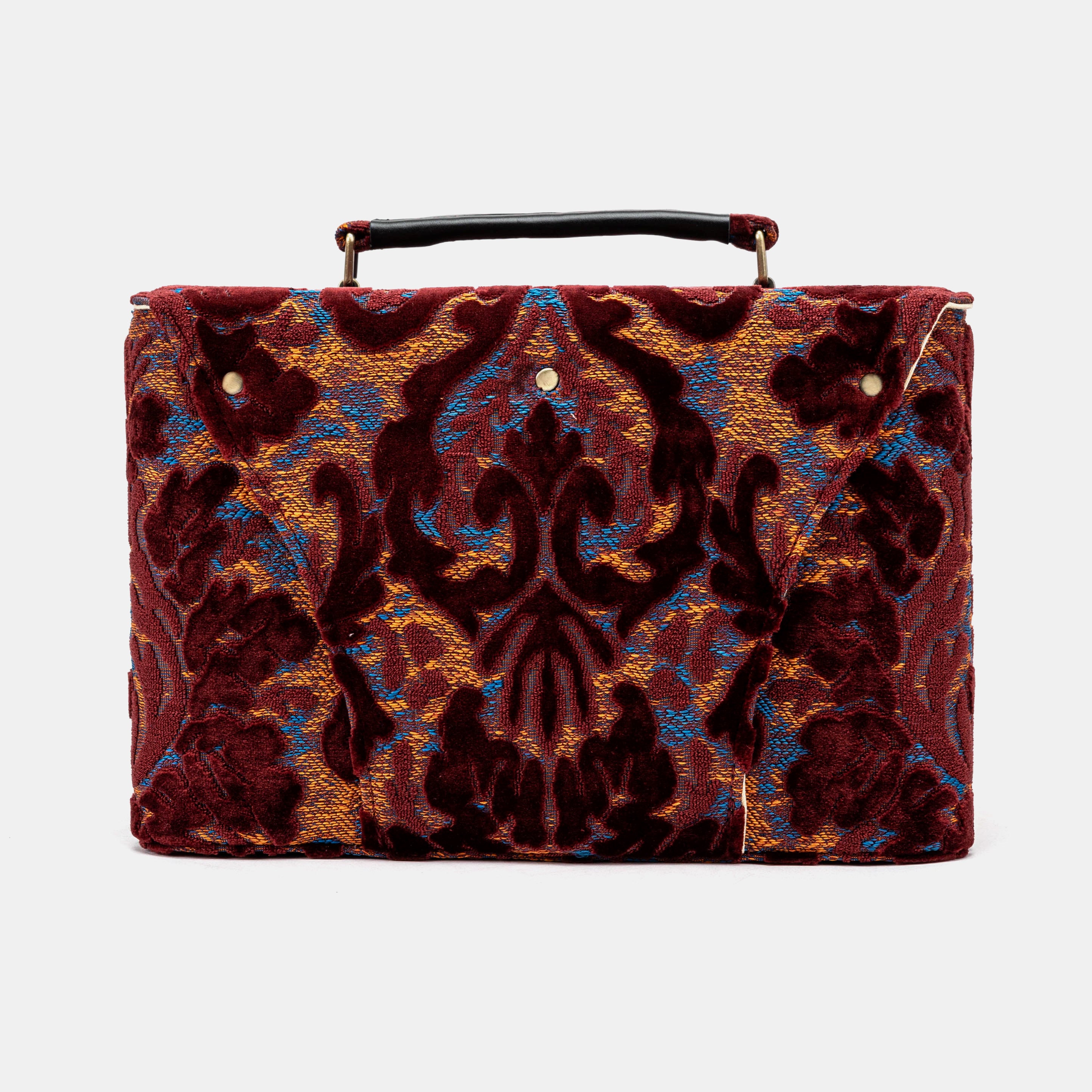 Burnout Velvet Wine Josephine Large Train Case back