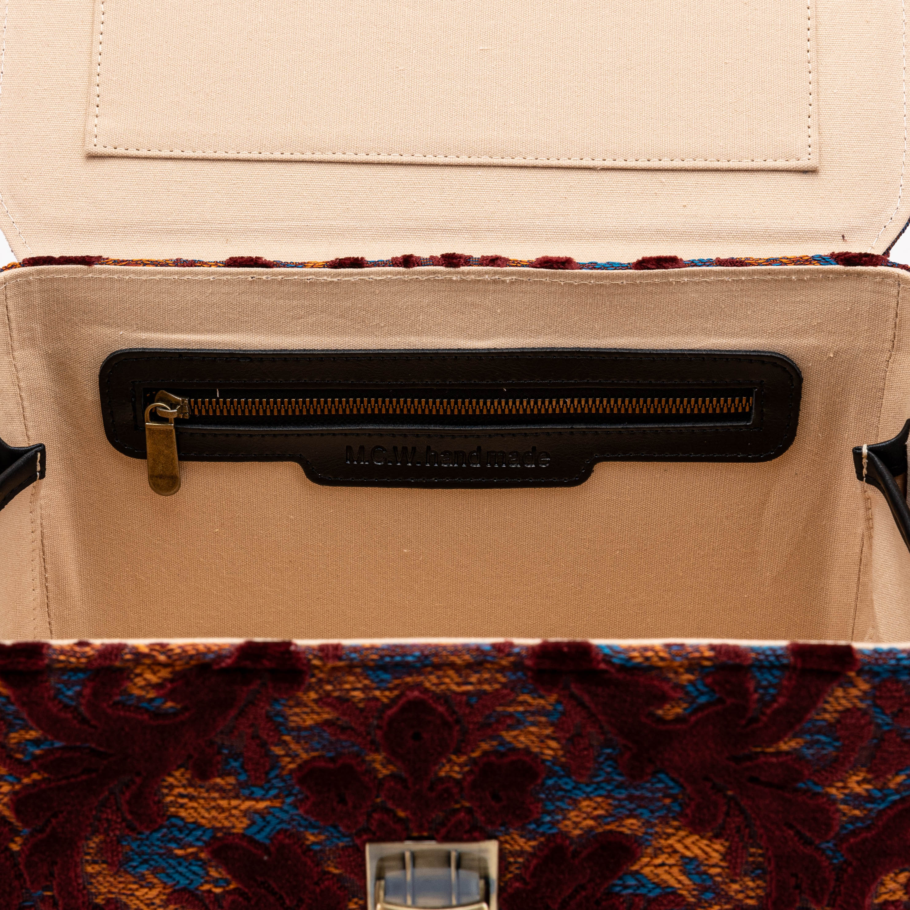 Burnout Velvet Wine Josephine Large Train Case open