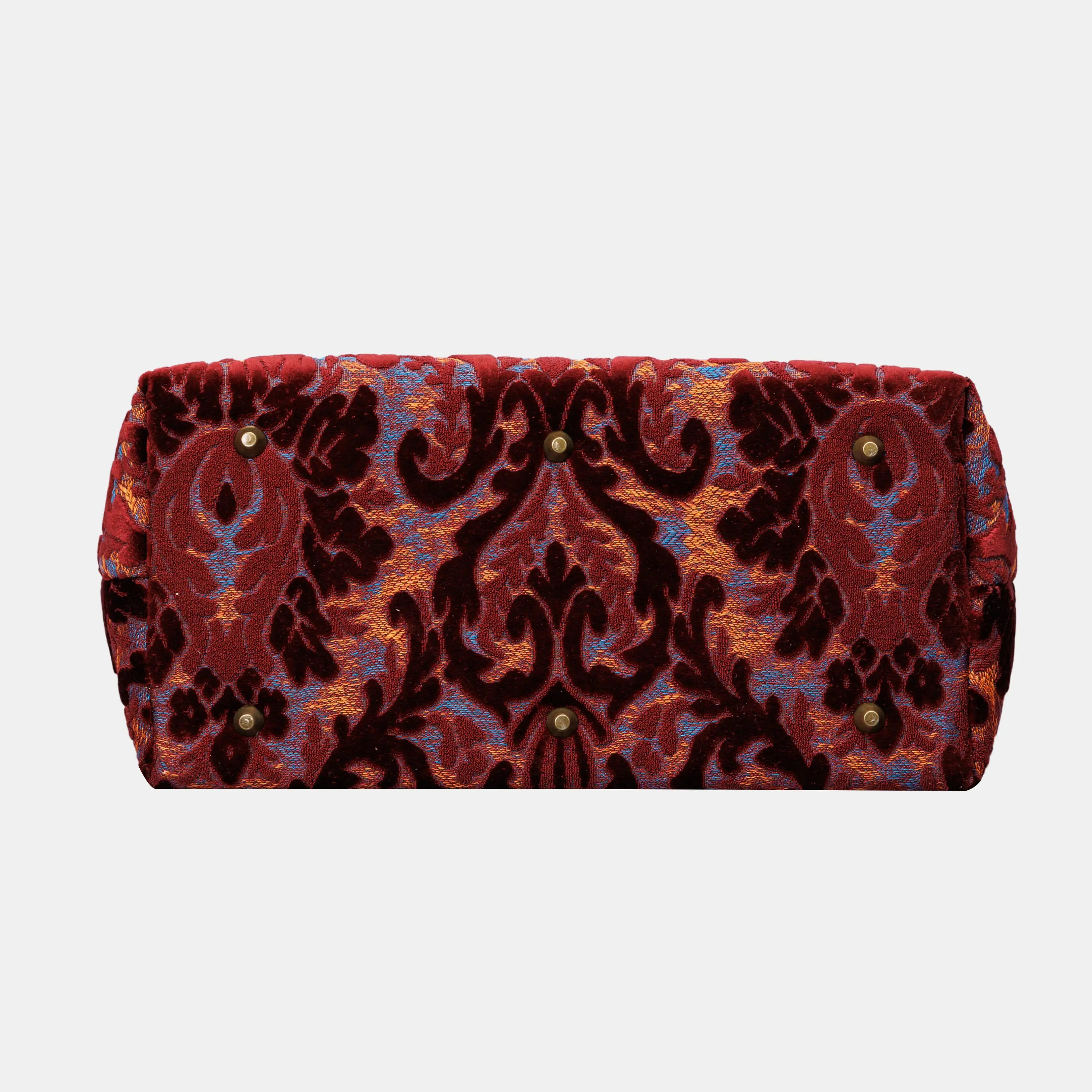 Burnout Velvet Wine Knitting Project Bag of America-bottom