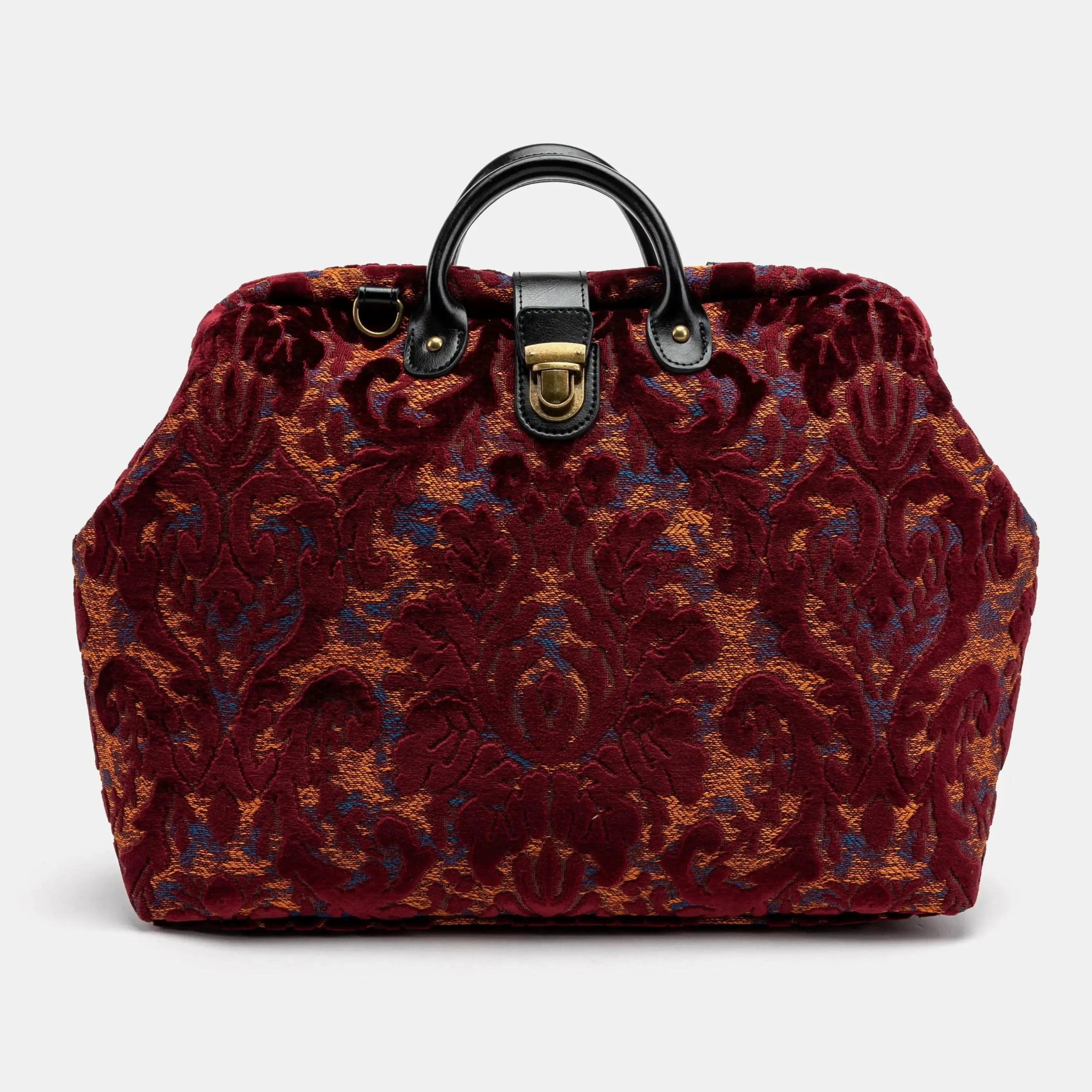 Burnout Velvet Wine Laptop Work Bag  of America main