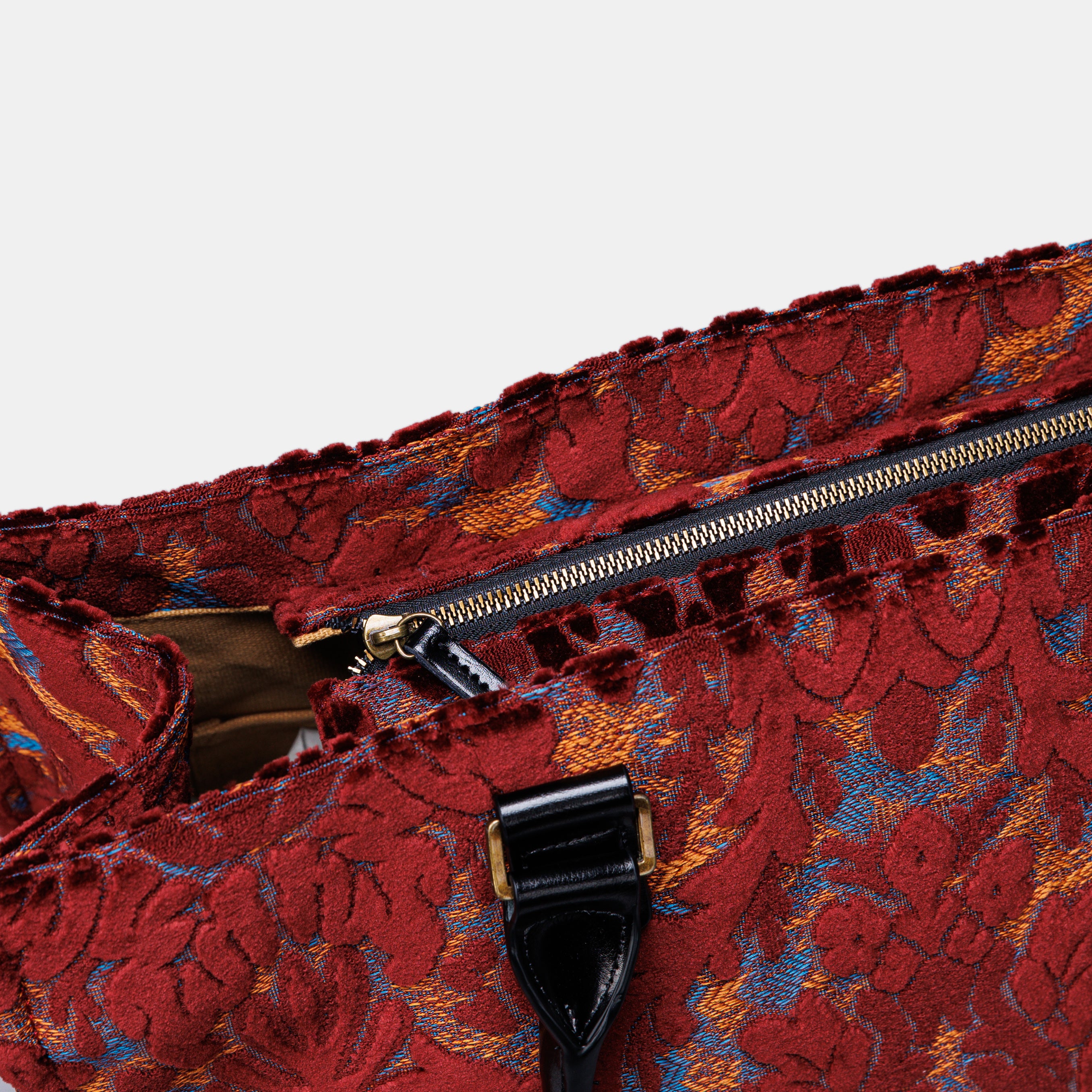 Burnout Velvet Wine Laptop Work Tote  of America zipper