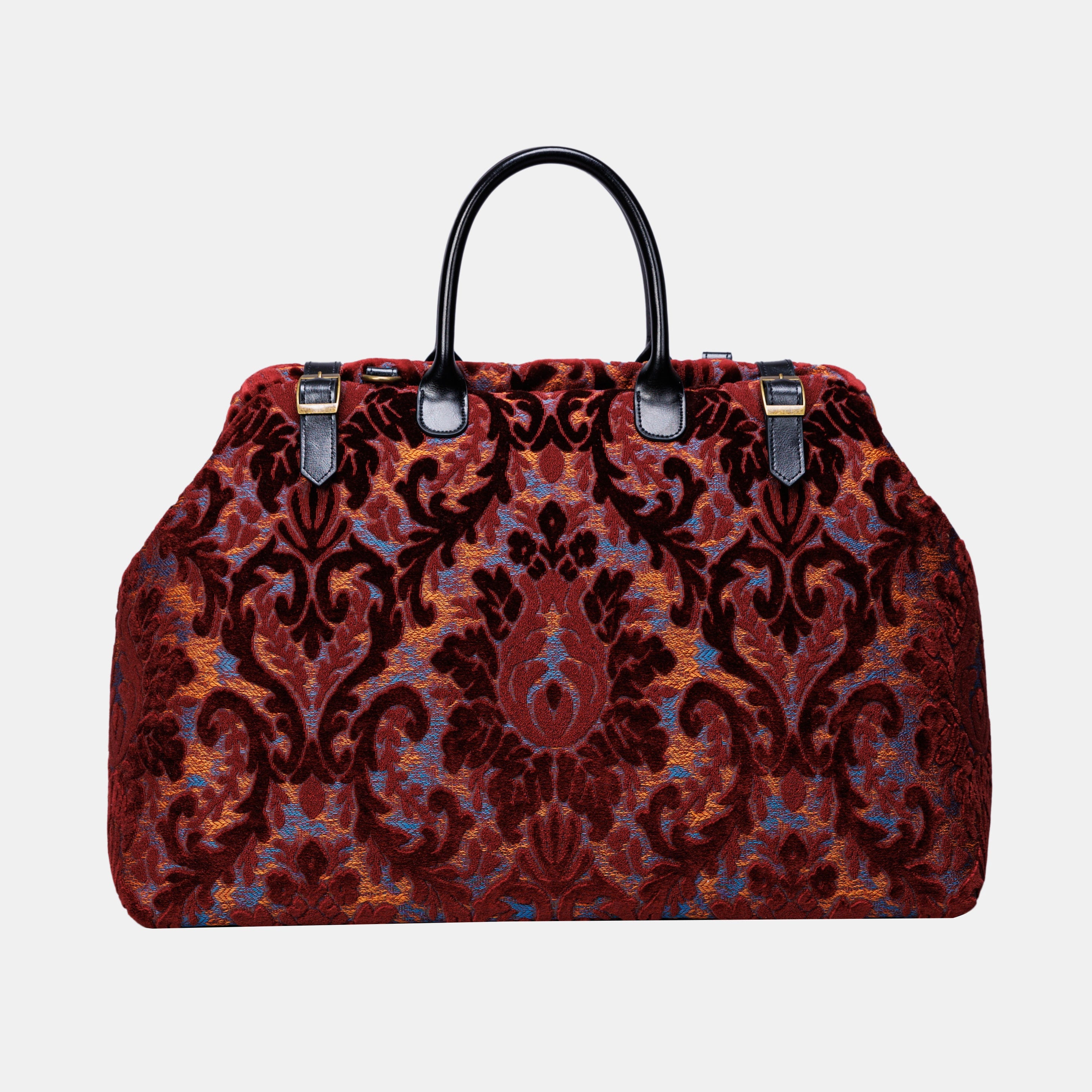 Burnout Velvet Wine Large Carpetbag   of America main