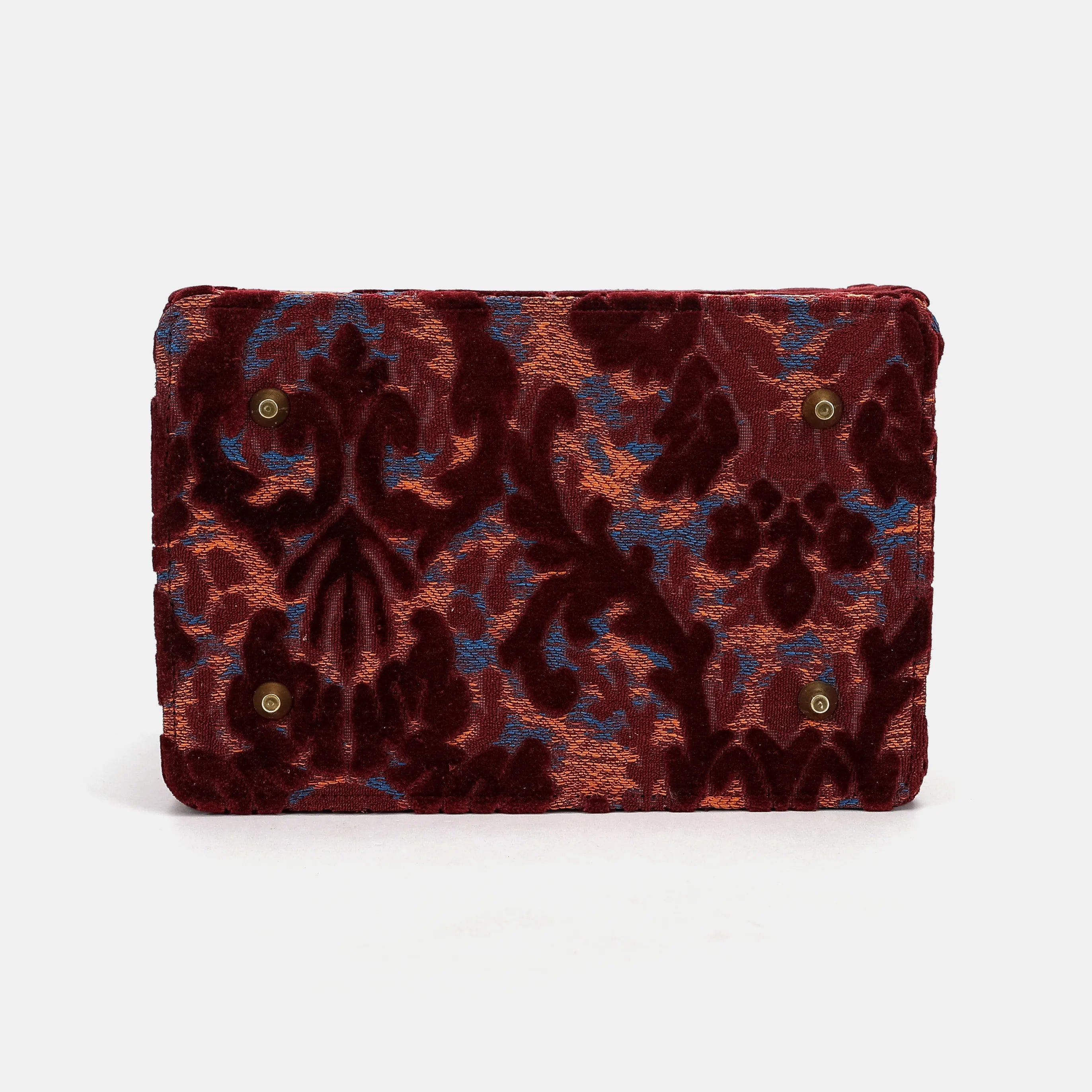 Burnout Velvet Wine Vivienne Carpet Purse Gladstone Bag America bottom