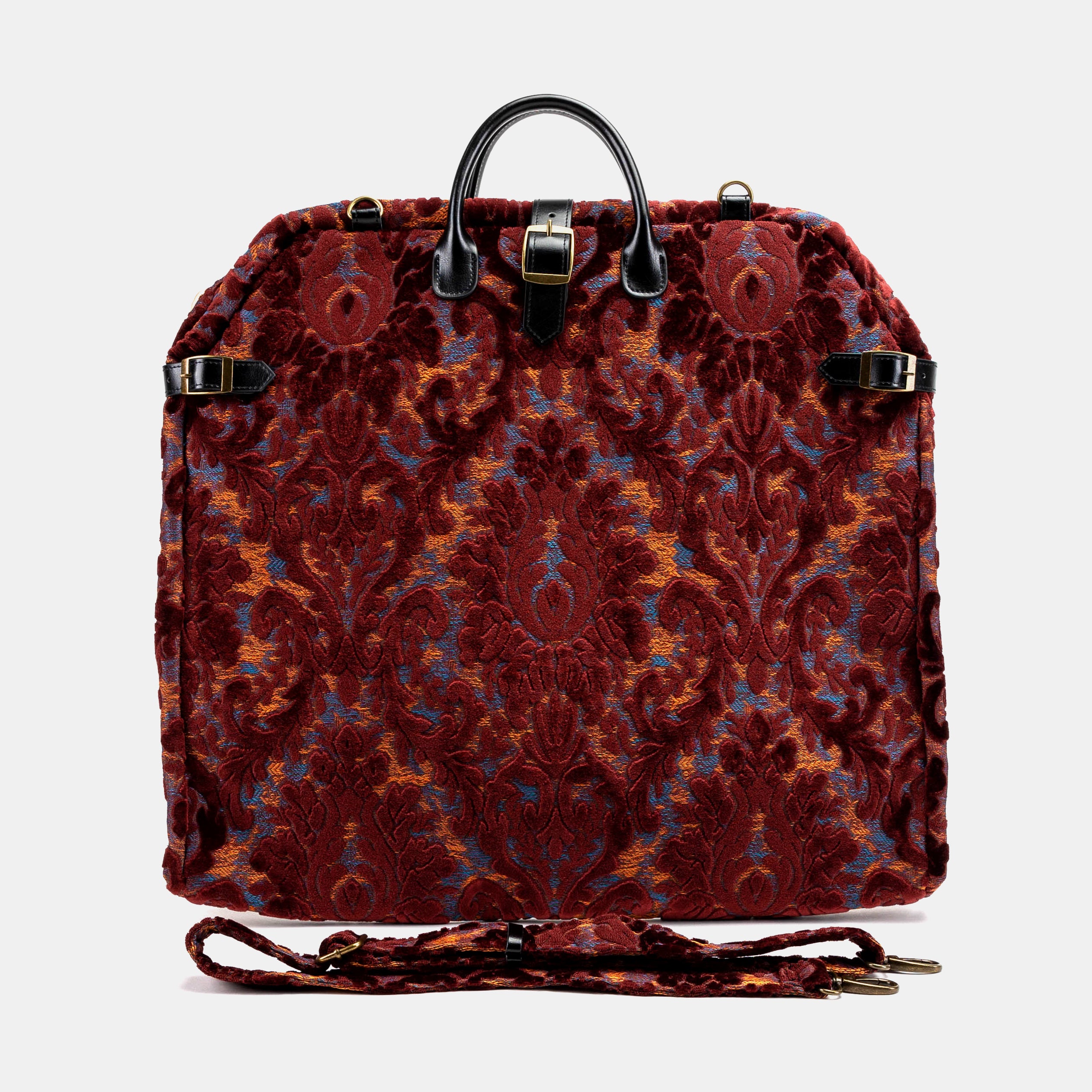 Burnout Velvet Wine Carpet Garment Bag Carpetbag of America main