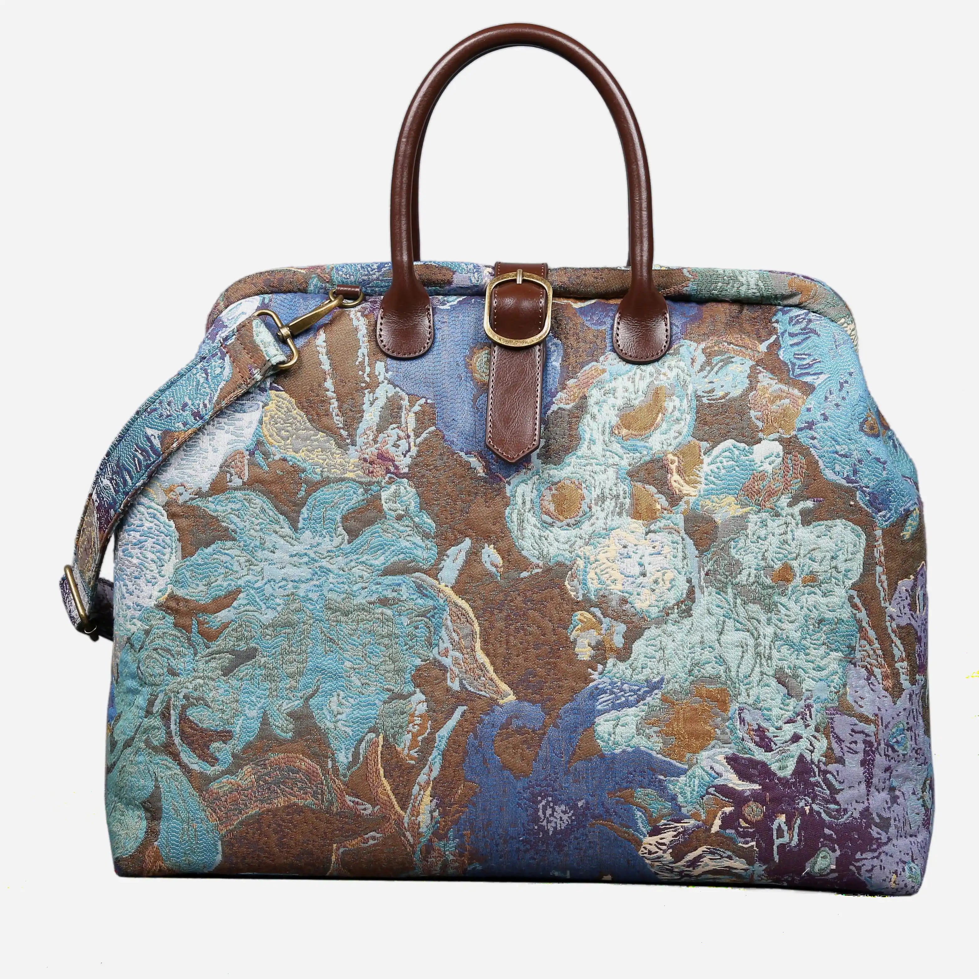 Abstract Blue Mary Poppins Weekender Travel Carpet Bag main