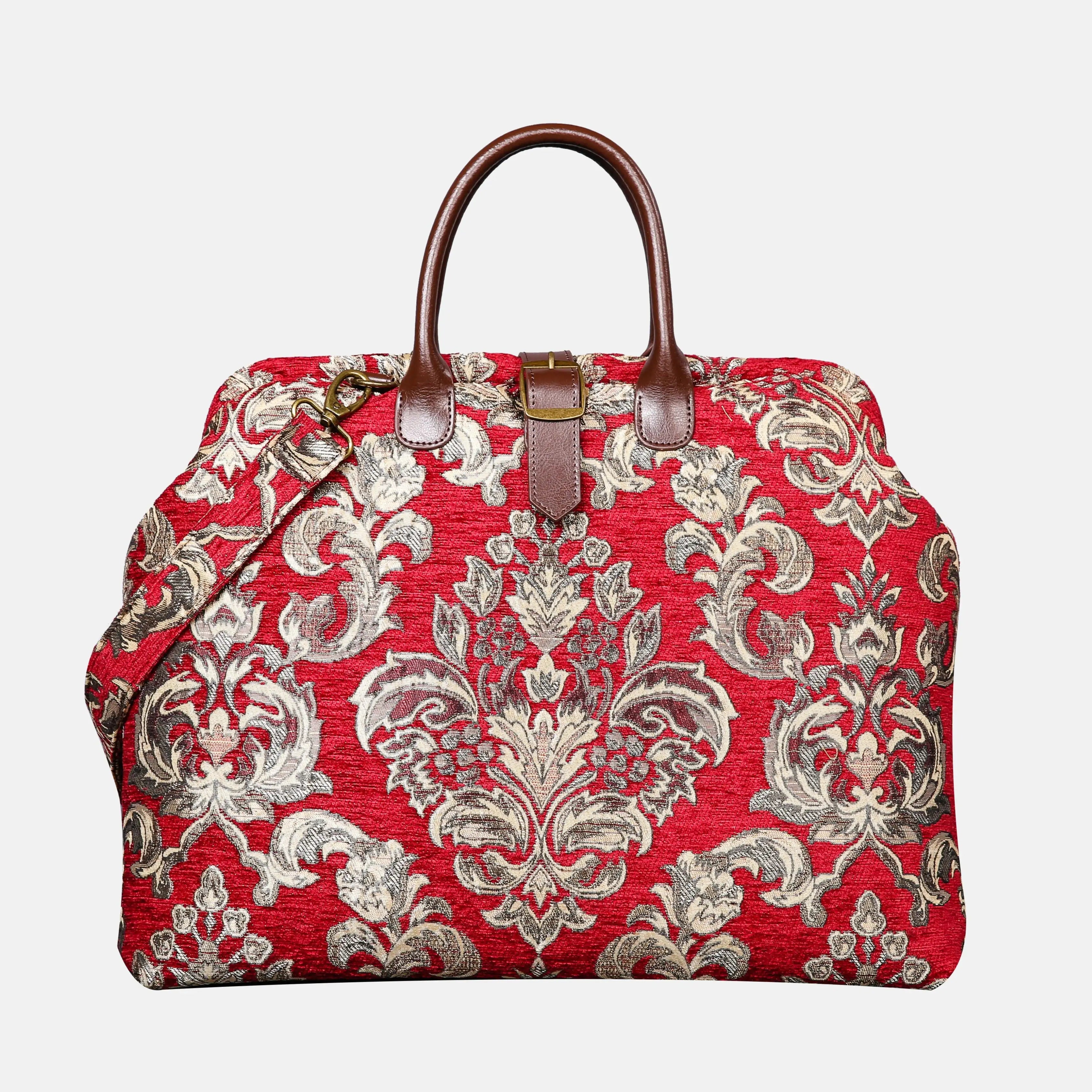 Victorian Blossom Red Mary Poppins Weekender Carpetbag main