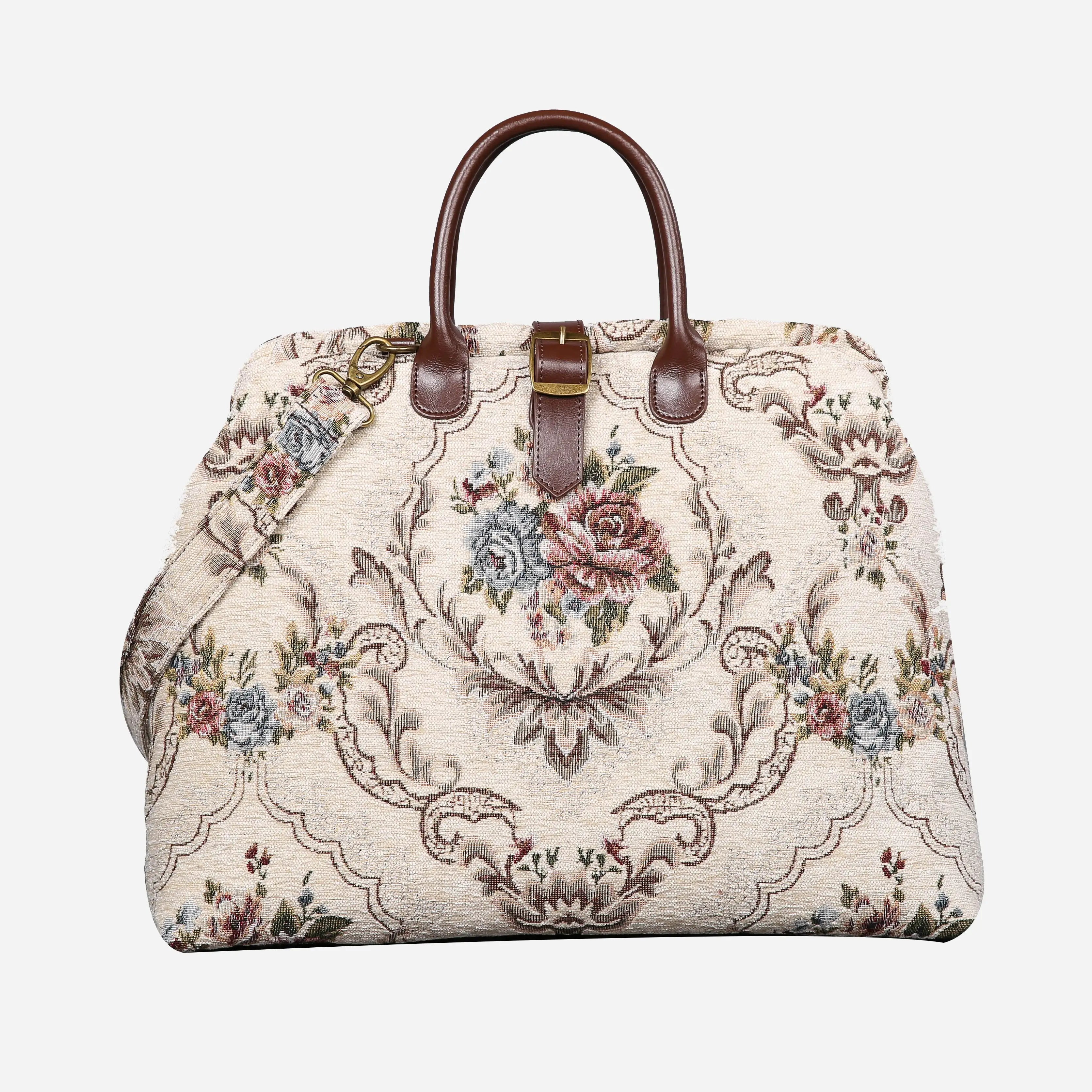 Floral Cream Mary Poppins Weekender Carpetbag main