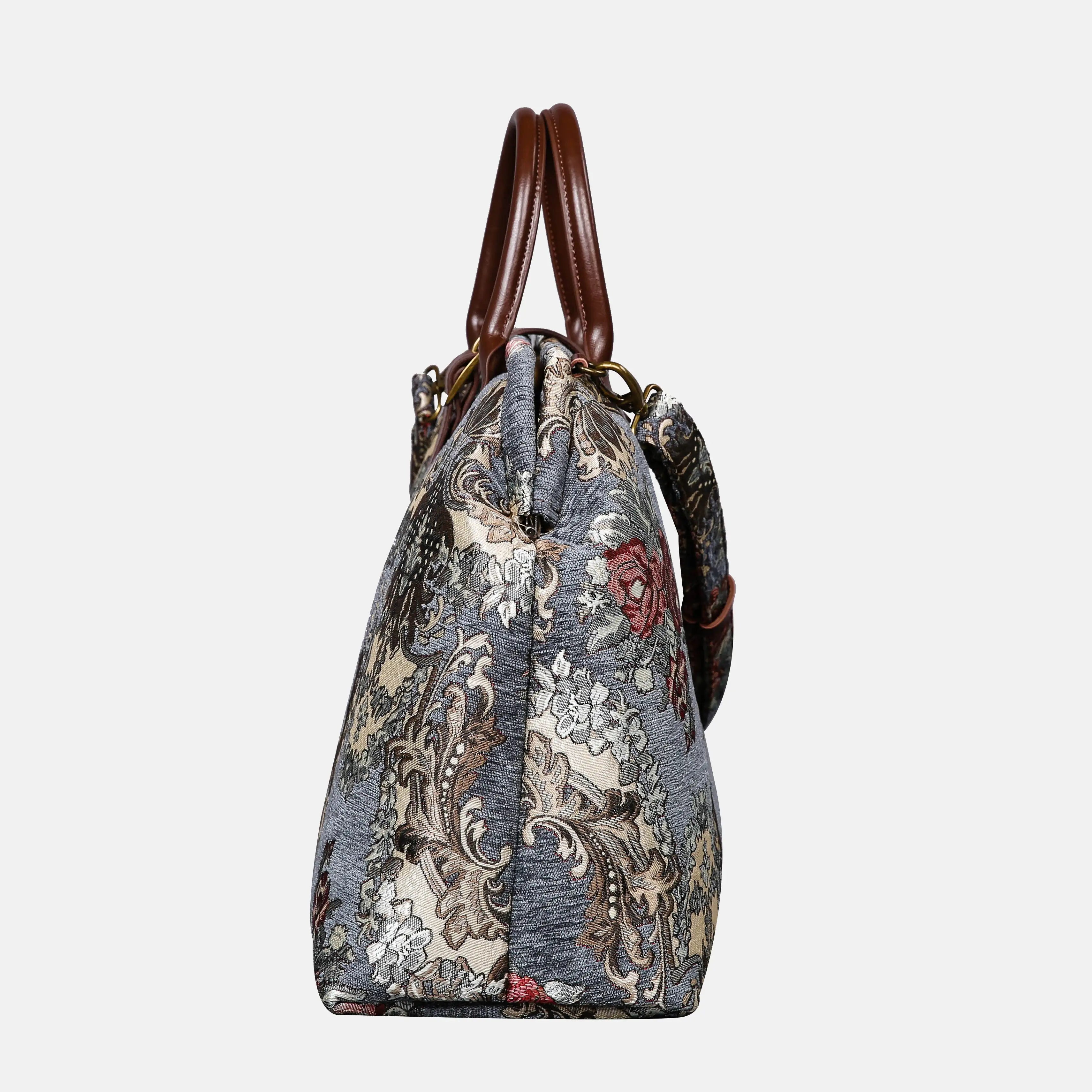 Brocade Grey Mary Poppins Brocade Grey Mary Poppins Weekender Carpetbag side
