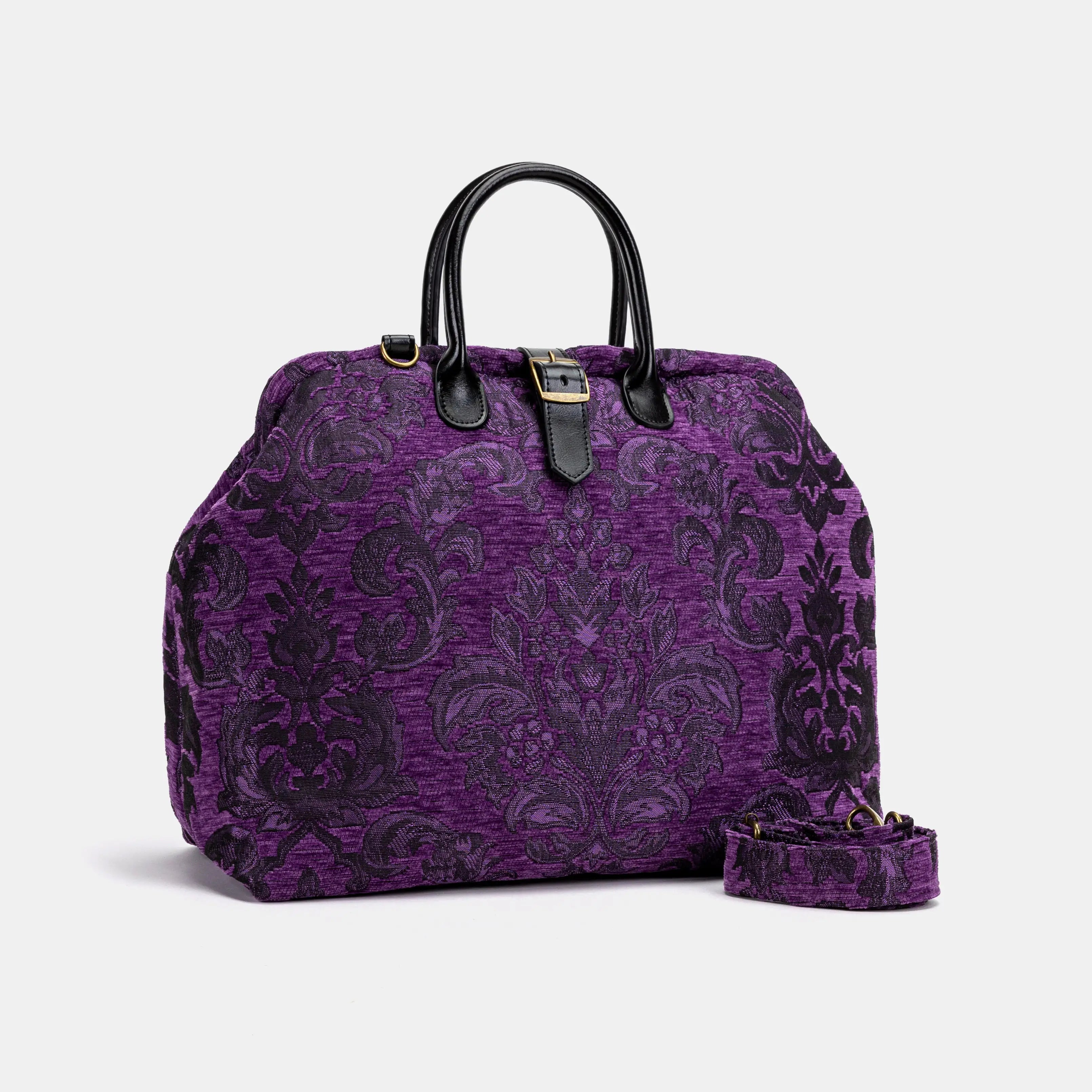 Mary Poppins Weekender Bag Victorian Blossom Purple with shoulder strap