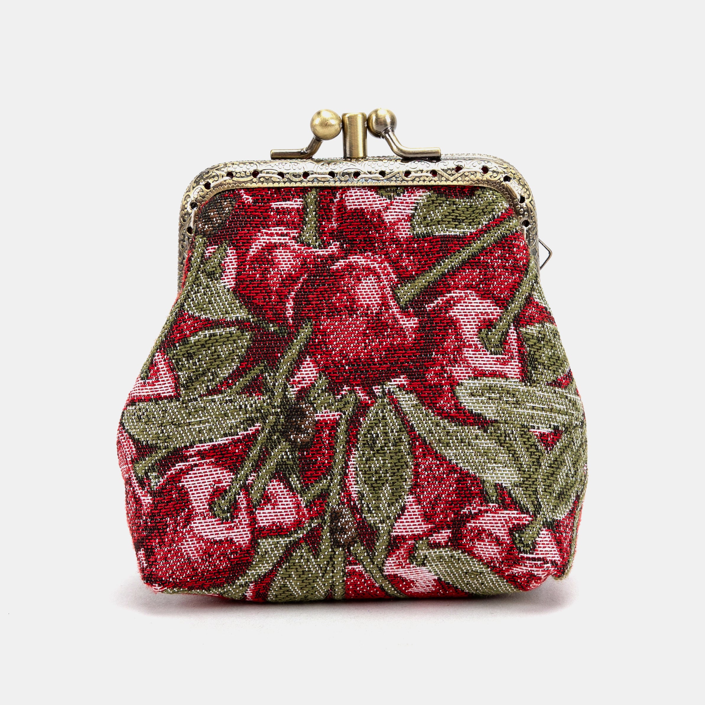 Cherry Cascade Double Kiss Clasp Coin Purse of America front