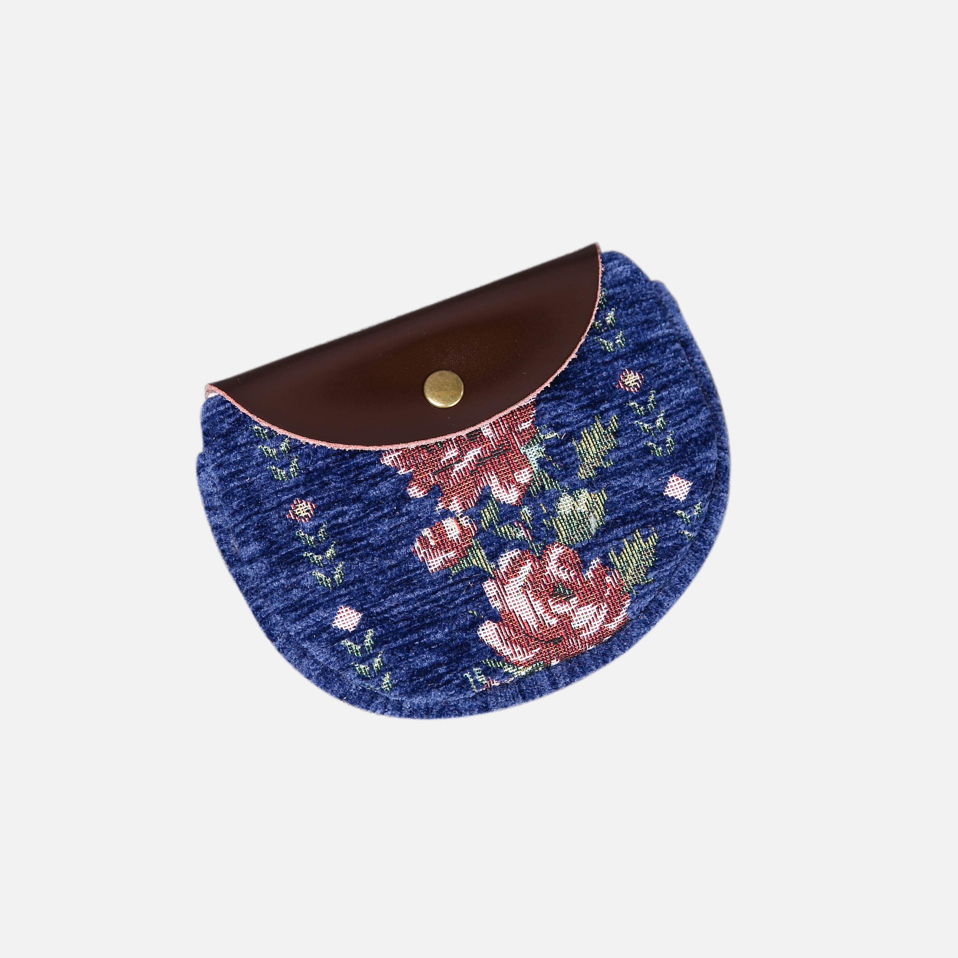 Rose Series Blue Flap Coin Purse  MCW Handmade-2